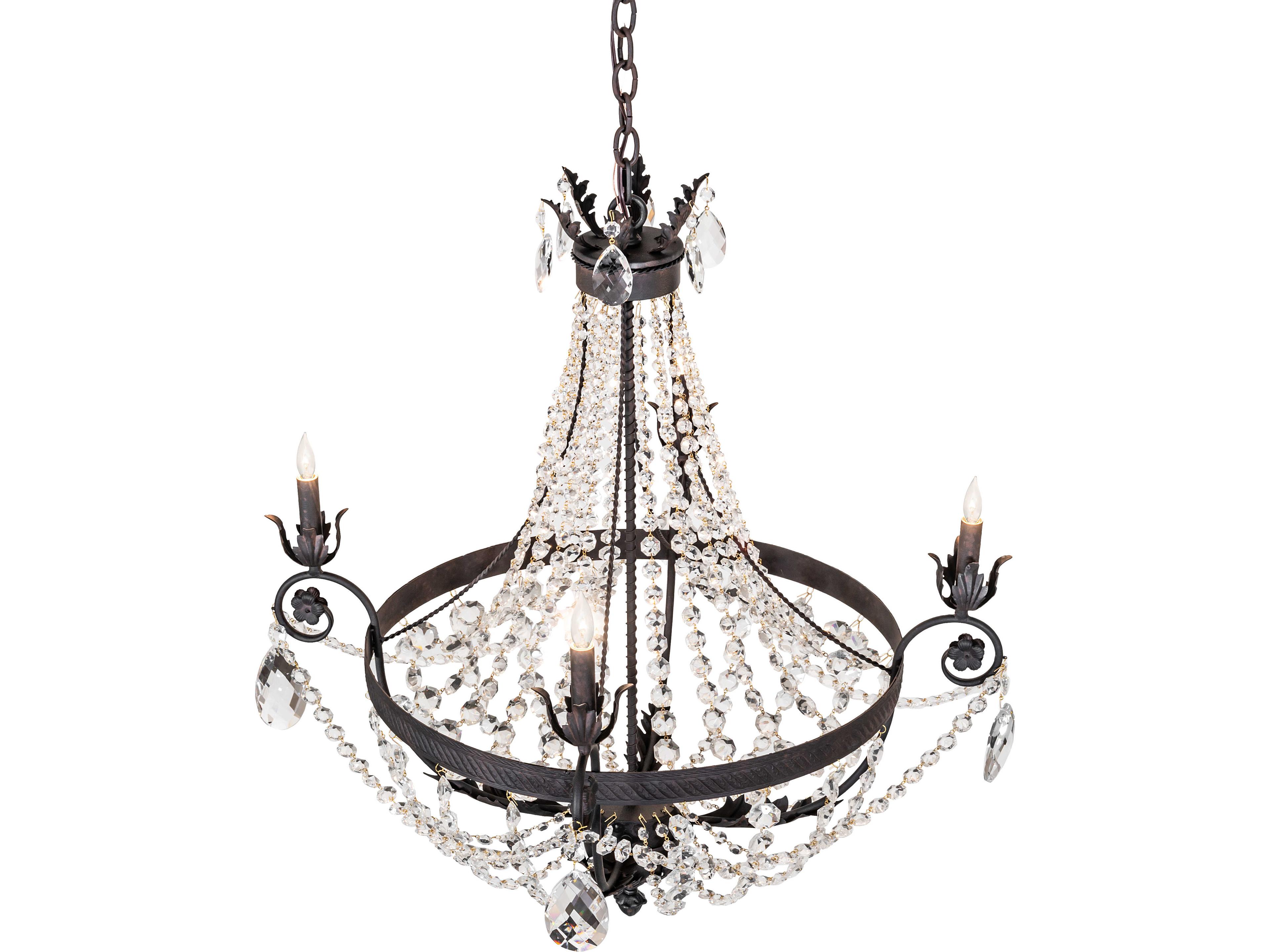 Meyda Antonia 4-Light Chestnut Brown Traditional Chandelier
