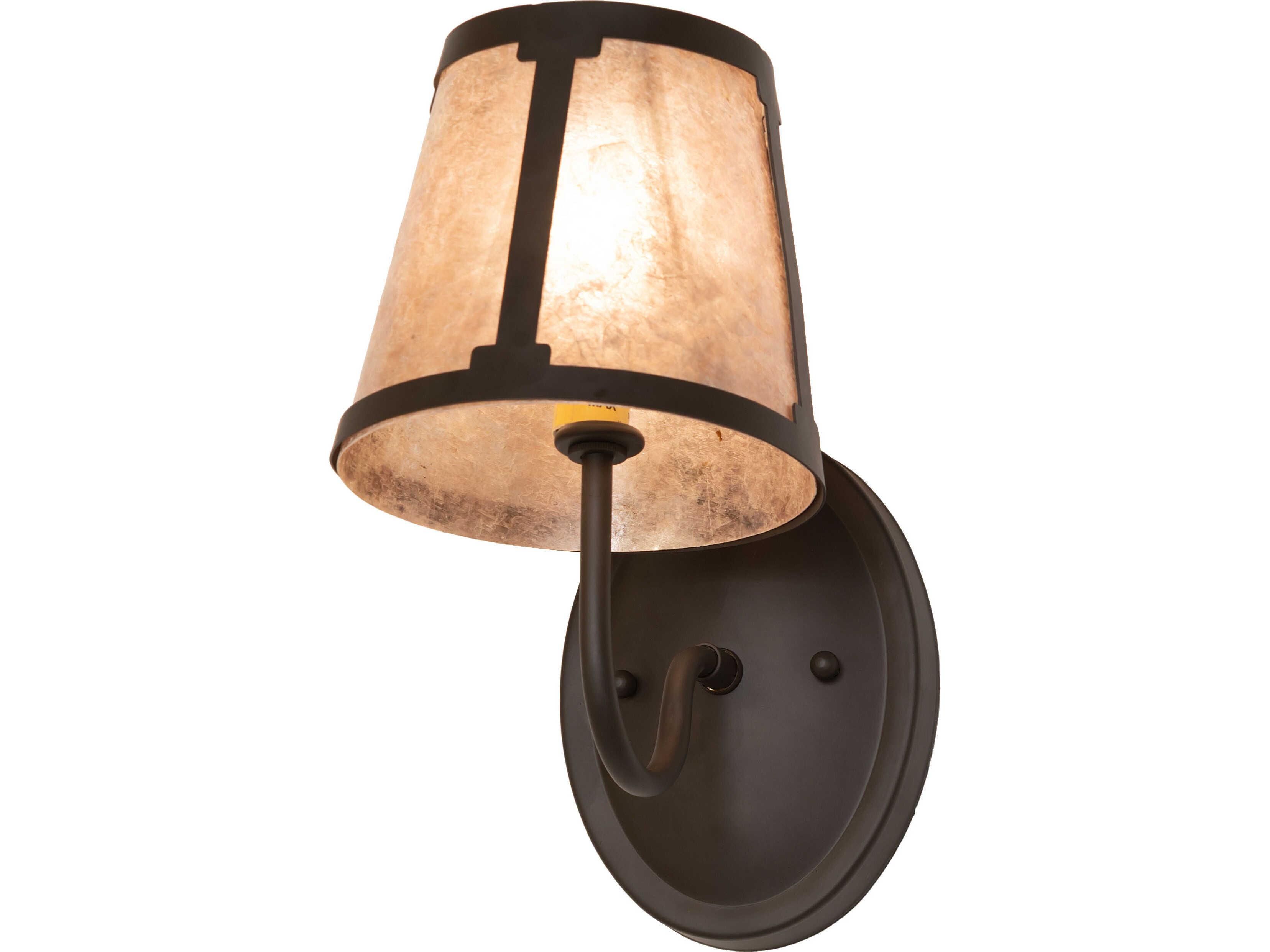 Meyda Talmont 1-Light Silver Mica Bronze Traditional Wall Sconce