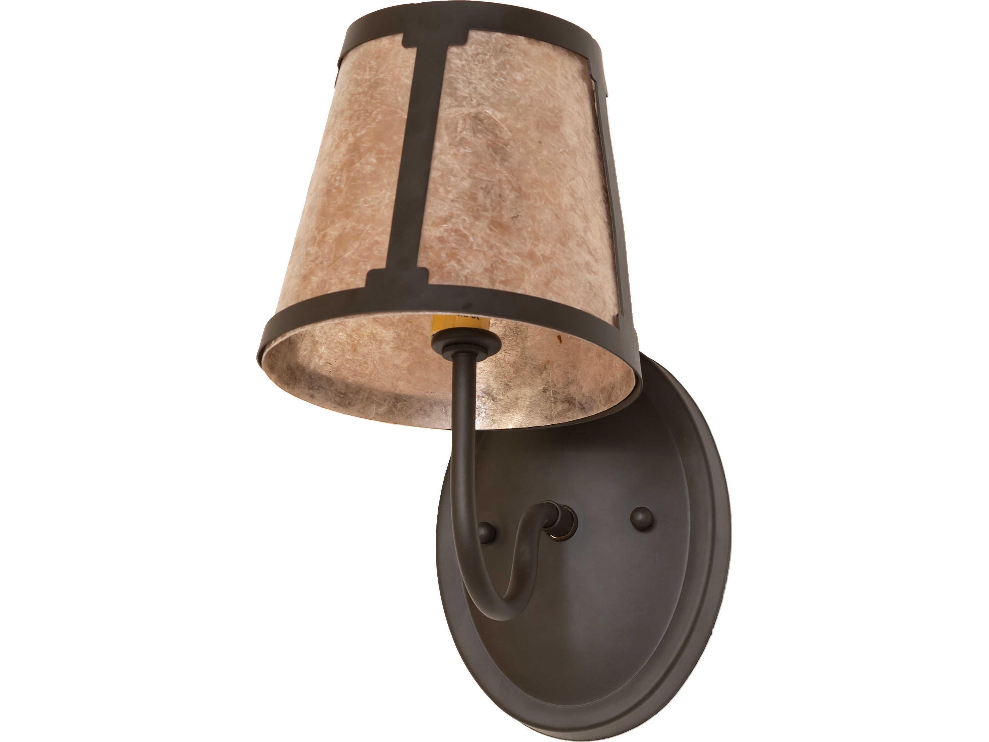 Meyda Talmont 1-Light Silver Mica Bronze Traditional Wall Sconce