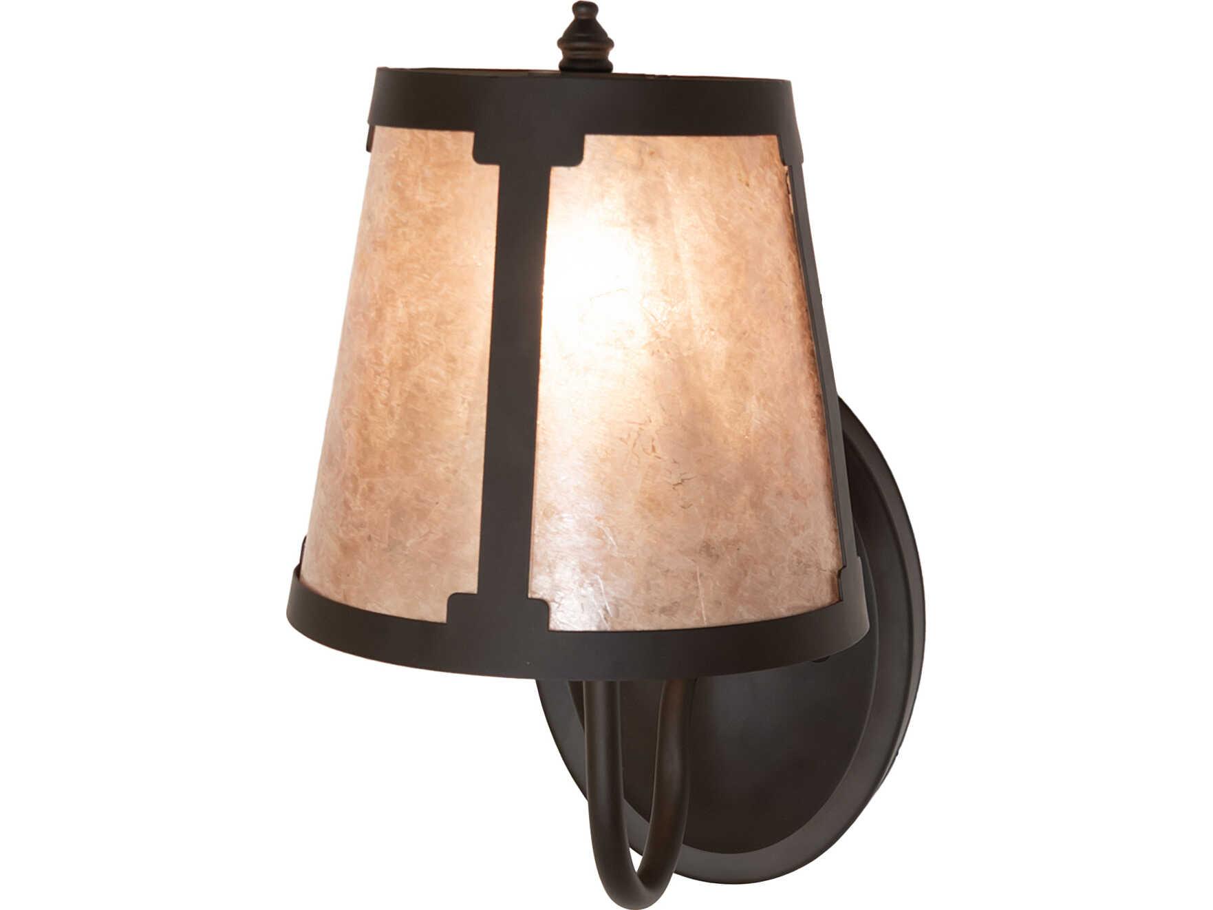 Meyda Talmont 1-Light Silver Mica Bronze Traditional Wall Sconce