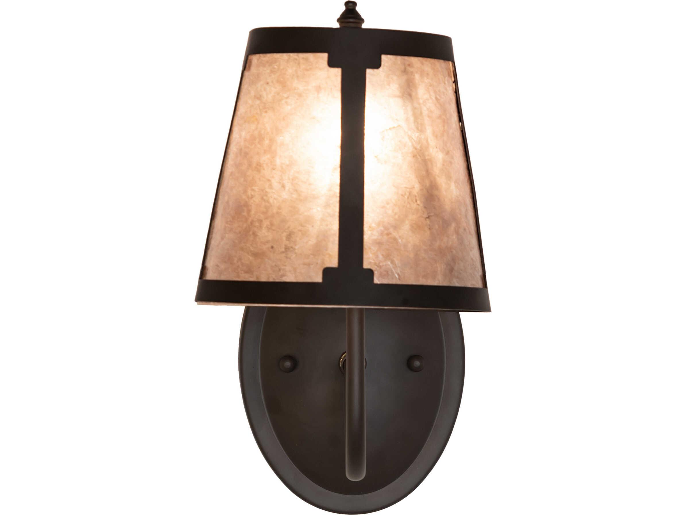 Meyda Talmont 1-Light Silver Mica Bronze Traditional Wall Sconce