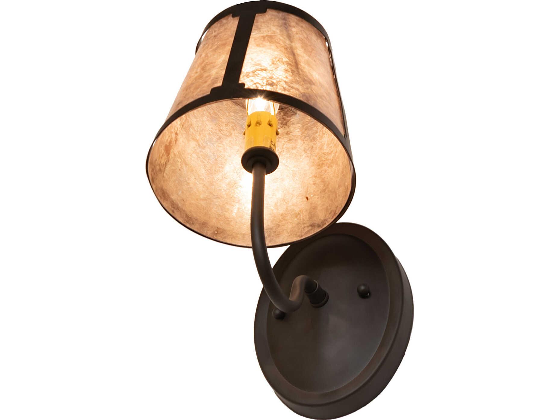 Meyda Talmont 1-Light Silver Mica Bronze Traditional Wall Sconce