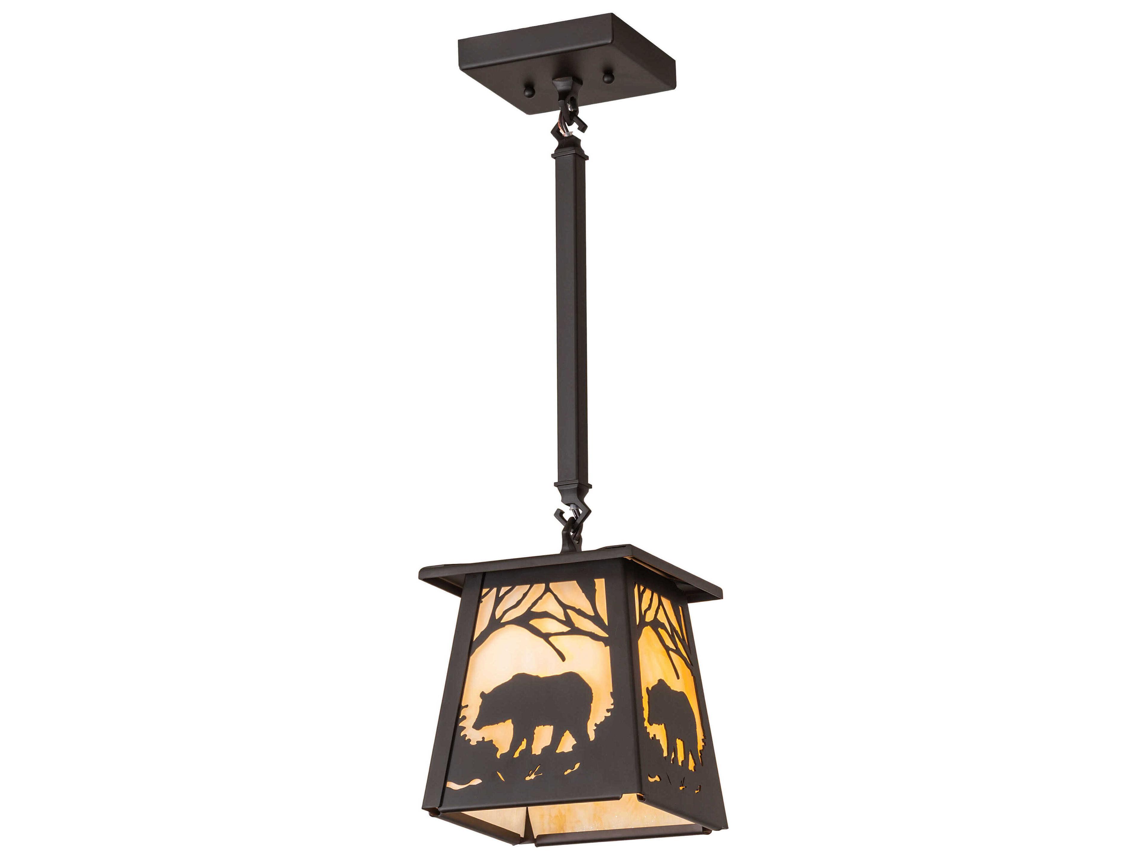 Meyda Bear At Dawn 1-Light Oil Rubbed Bronze Mini Pendant