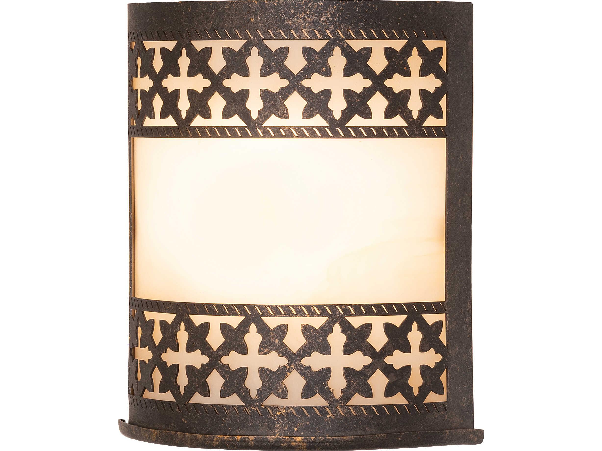 Meyda Cardiff 1-Light Sahara Taupe Idalight Bronze Wall Sconce