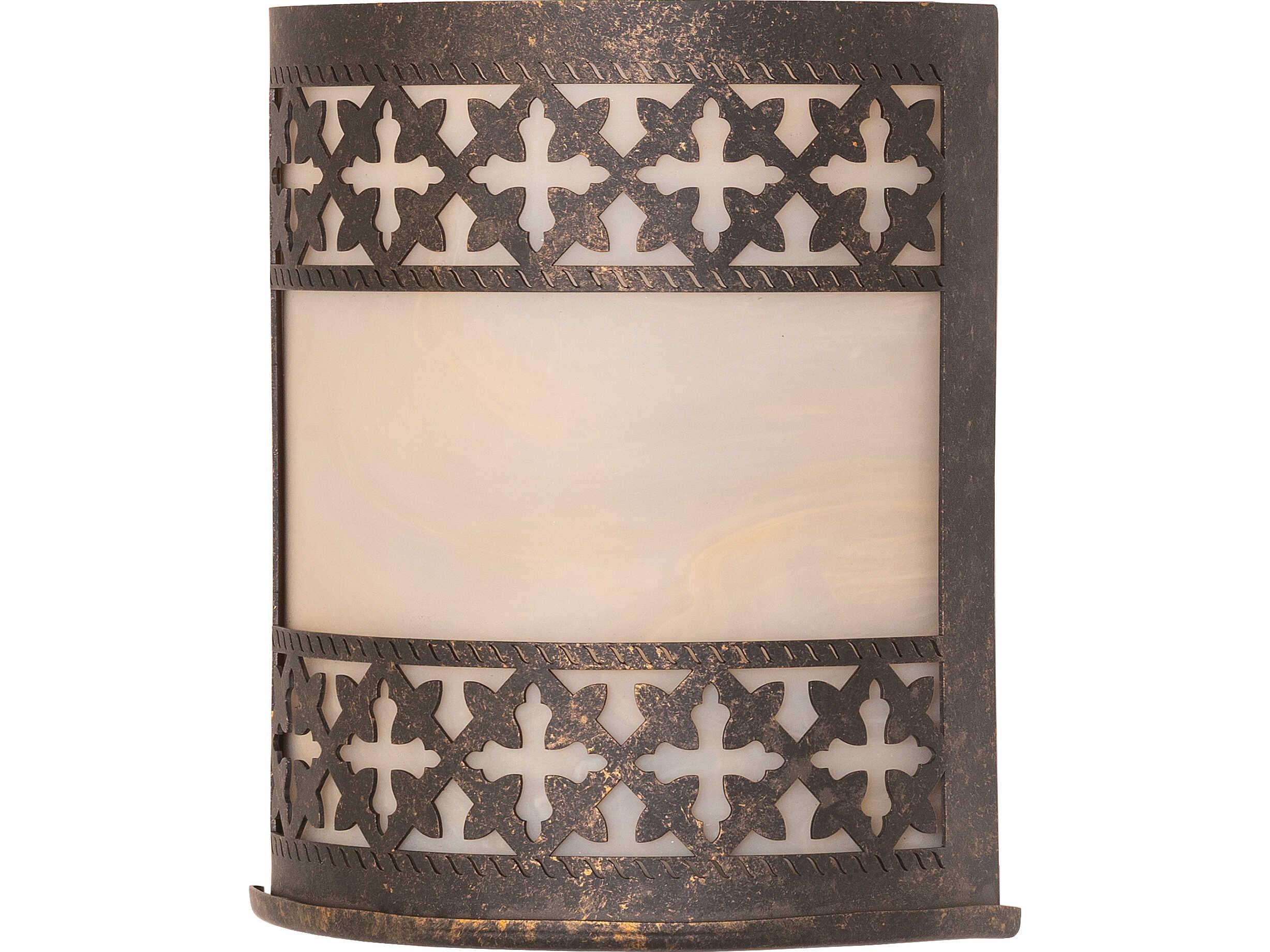 Meyda Cardiff 1-Light Sahara Taupe Idalight Bronze Wall Sconce