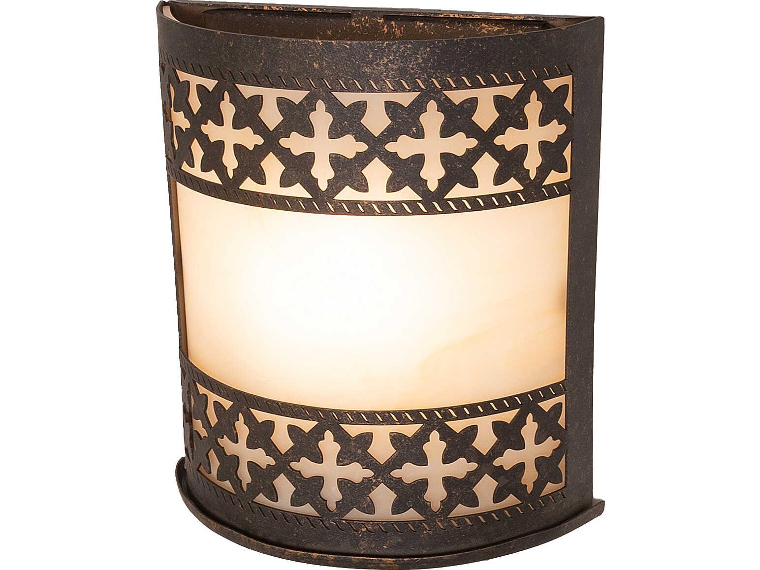 Meyda Cardiff 1-Light Sahara Taupe Idalight Bronze Wall Sconce