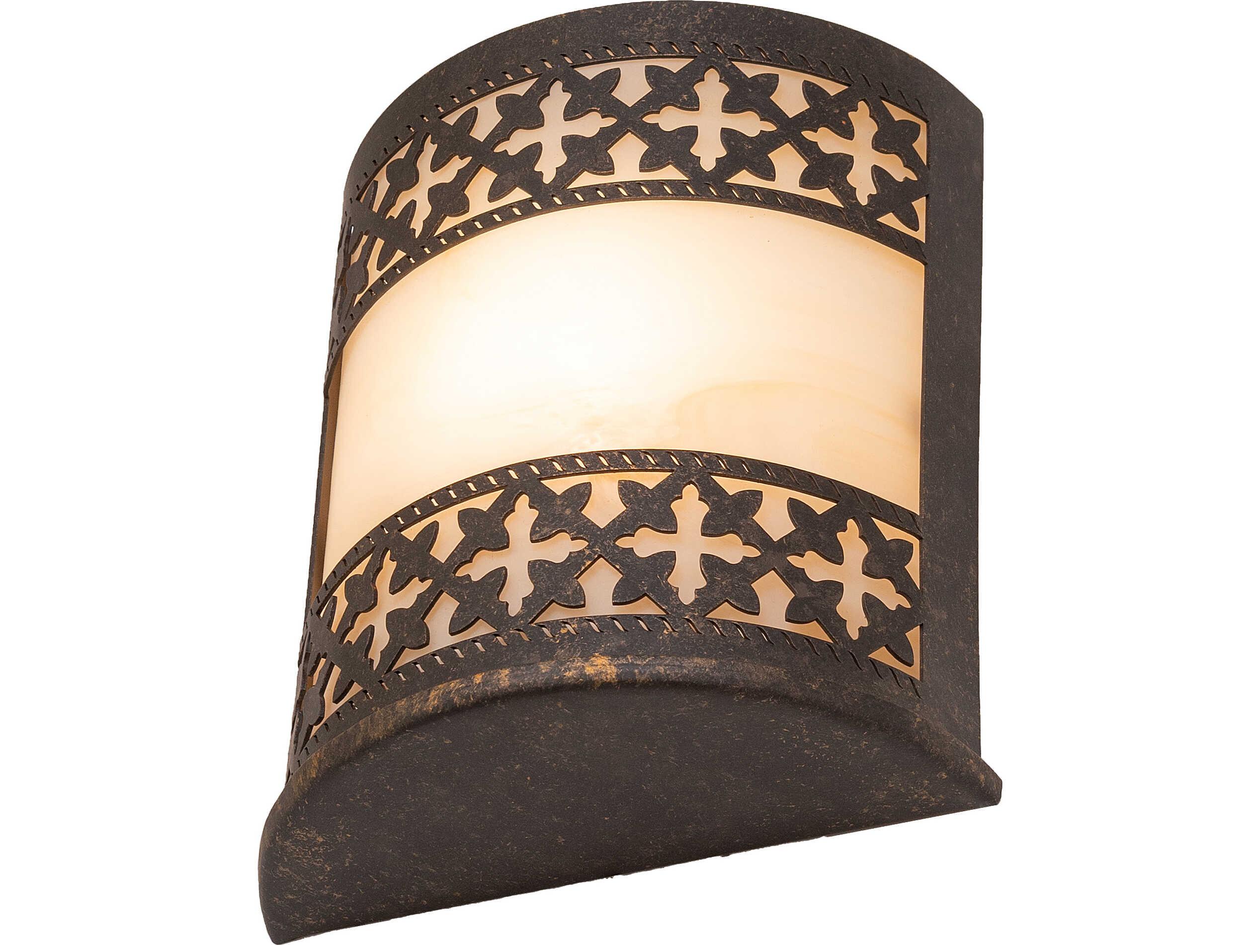 Meyda Cardiff 1-Light Sahara Taupe Idalight Bronze Wall Sconce