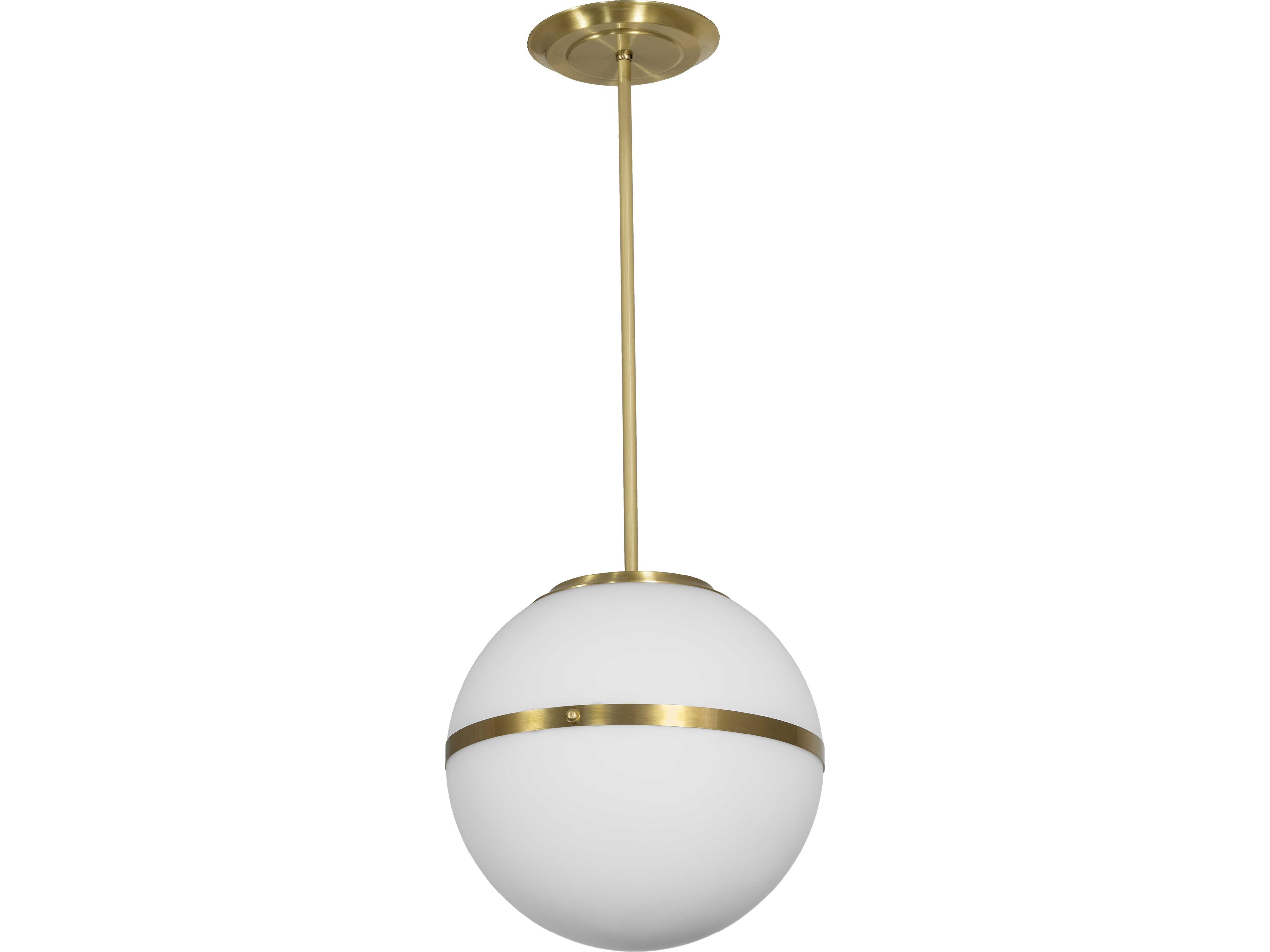 Meyda Toccata 3-Light White Glass Brass Pendant