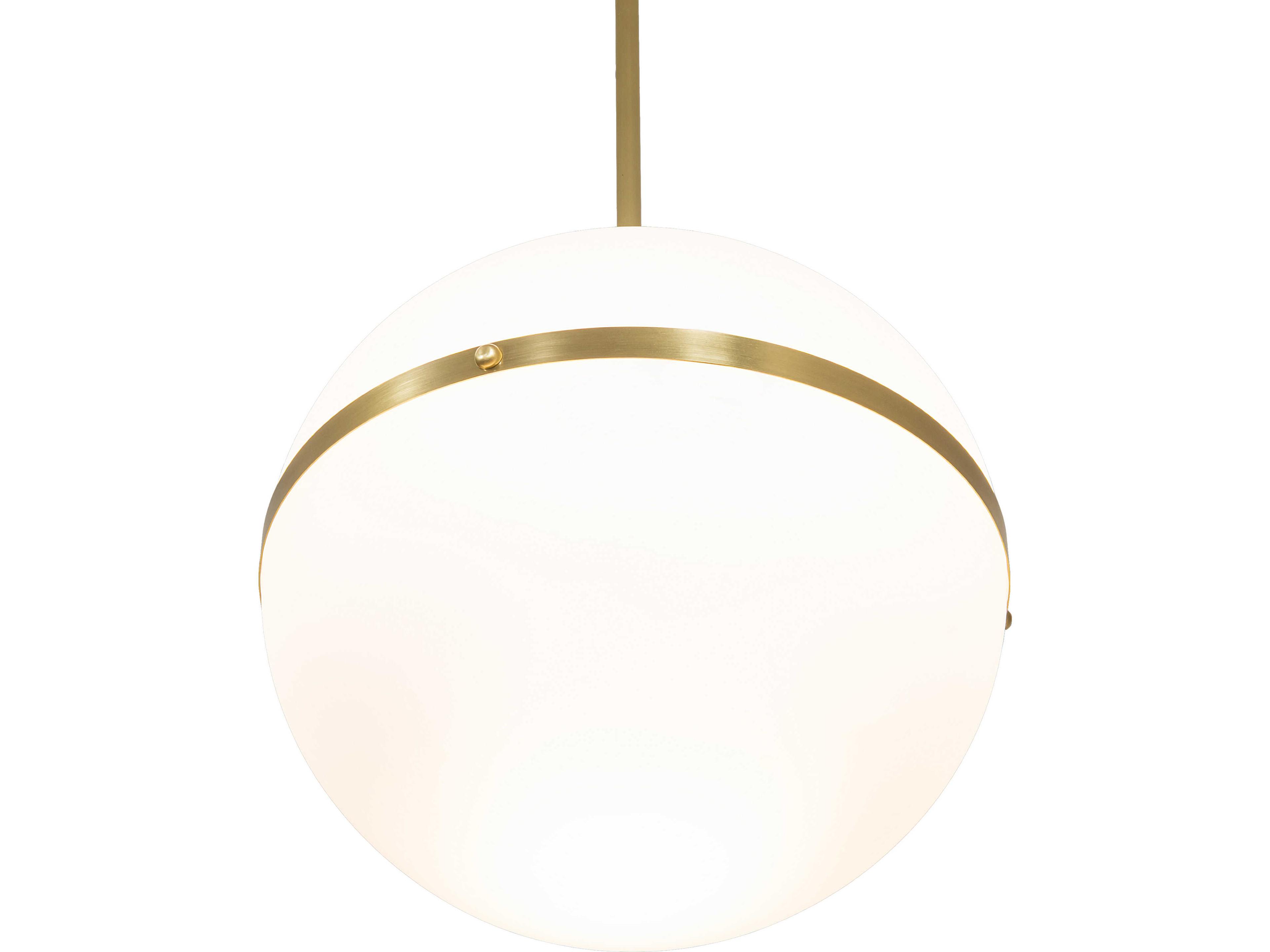 Meyda Toccata 3-Light White Glass Brass Pendant