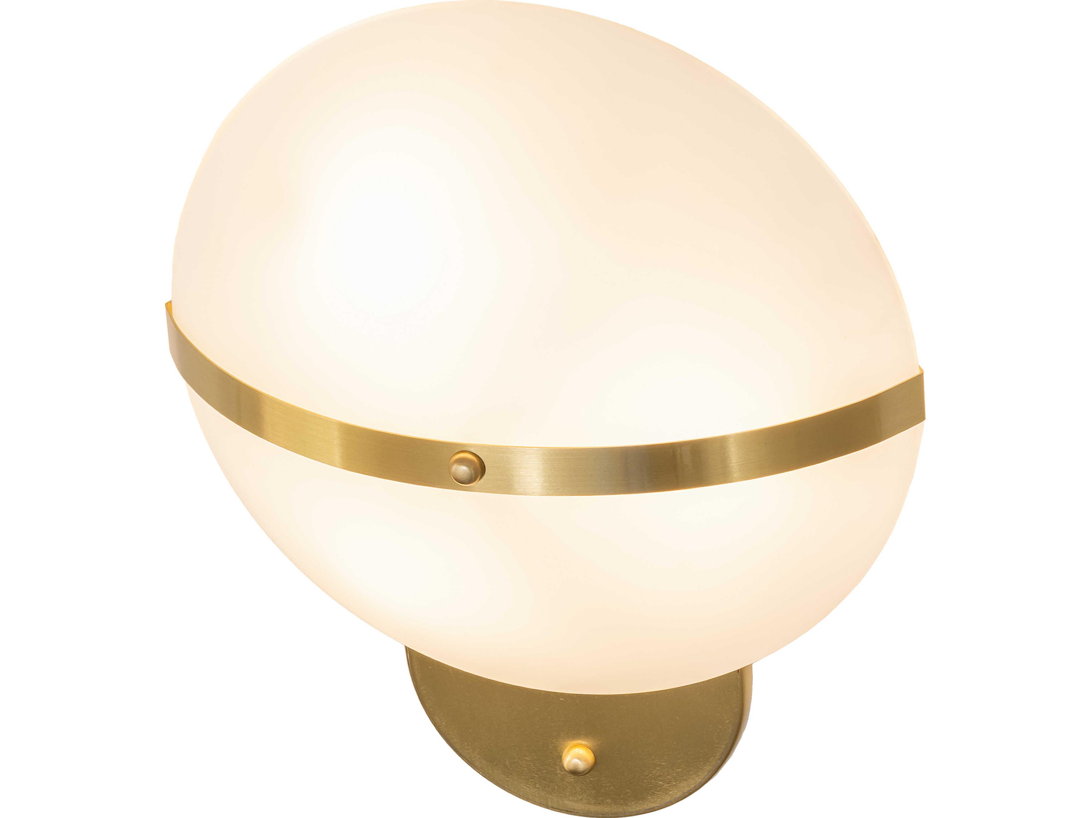 Meyda Toccata 3-Light Matte White Glass Brass Wall Sconce