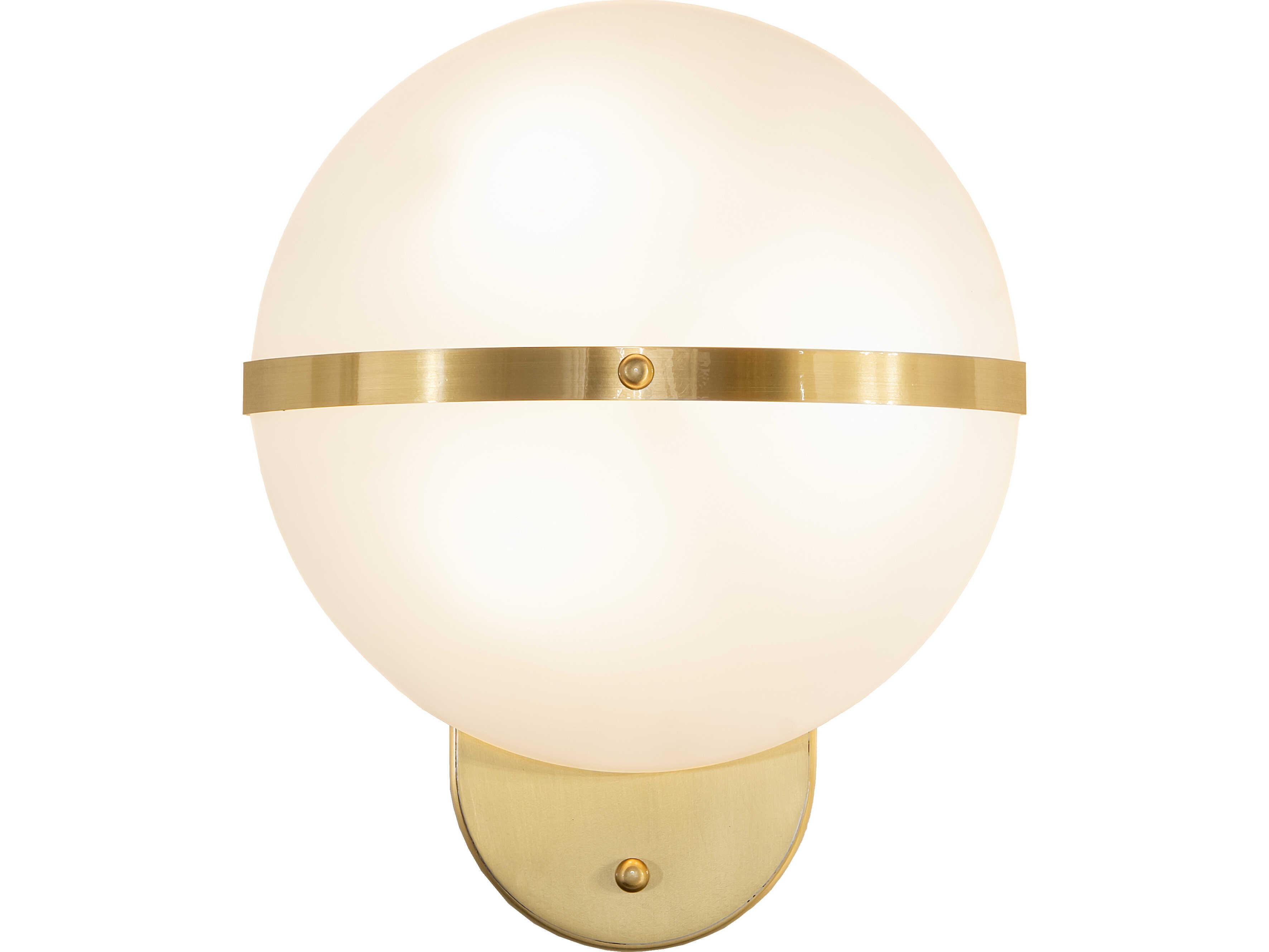 Meyda Toccata 3-Light Matte White Glass Brass Wall Sconce