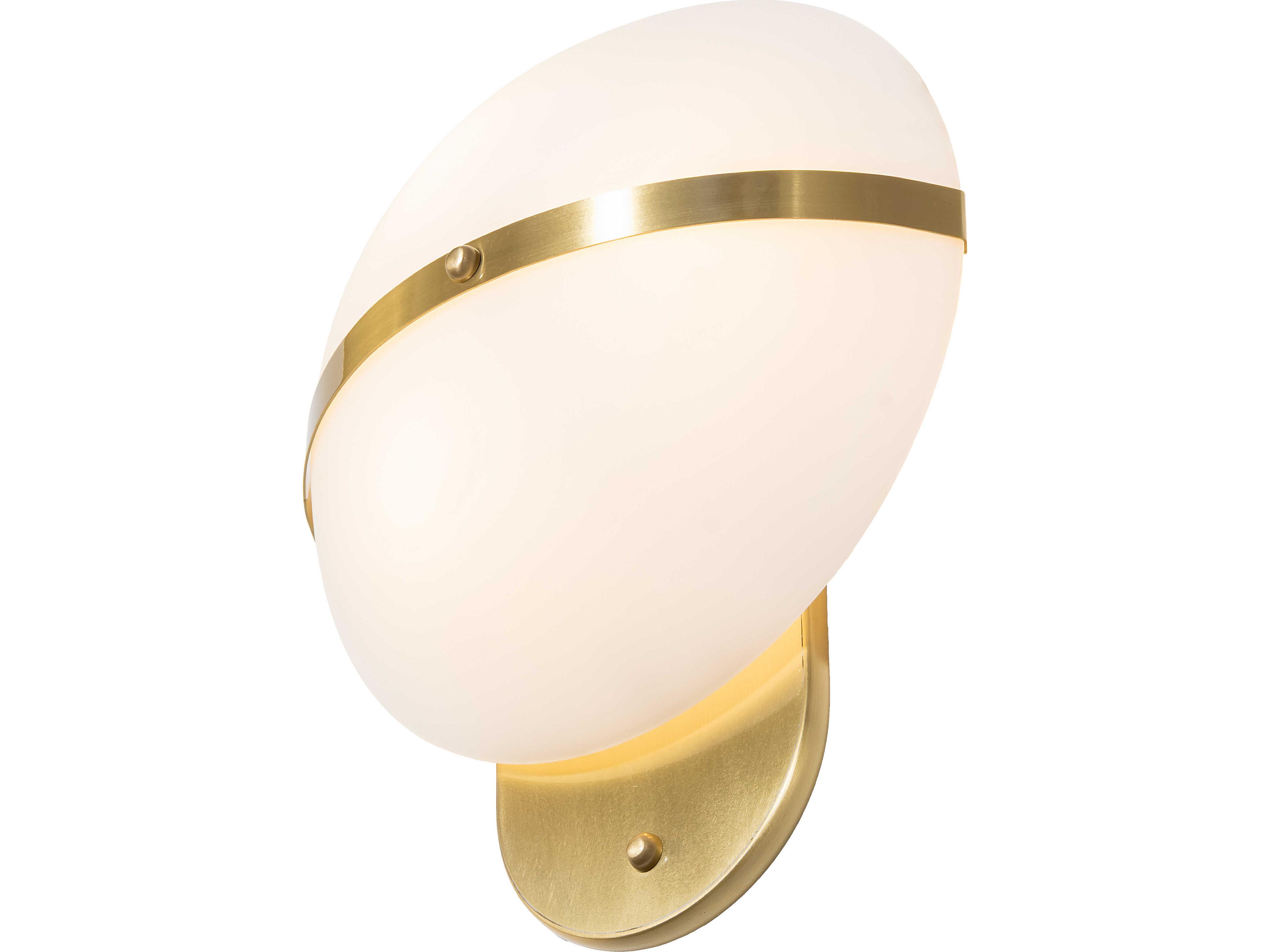 Meyda Toccata 3-Light Matte White Glass Brass Wall Sconce