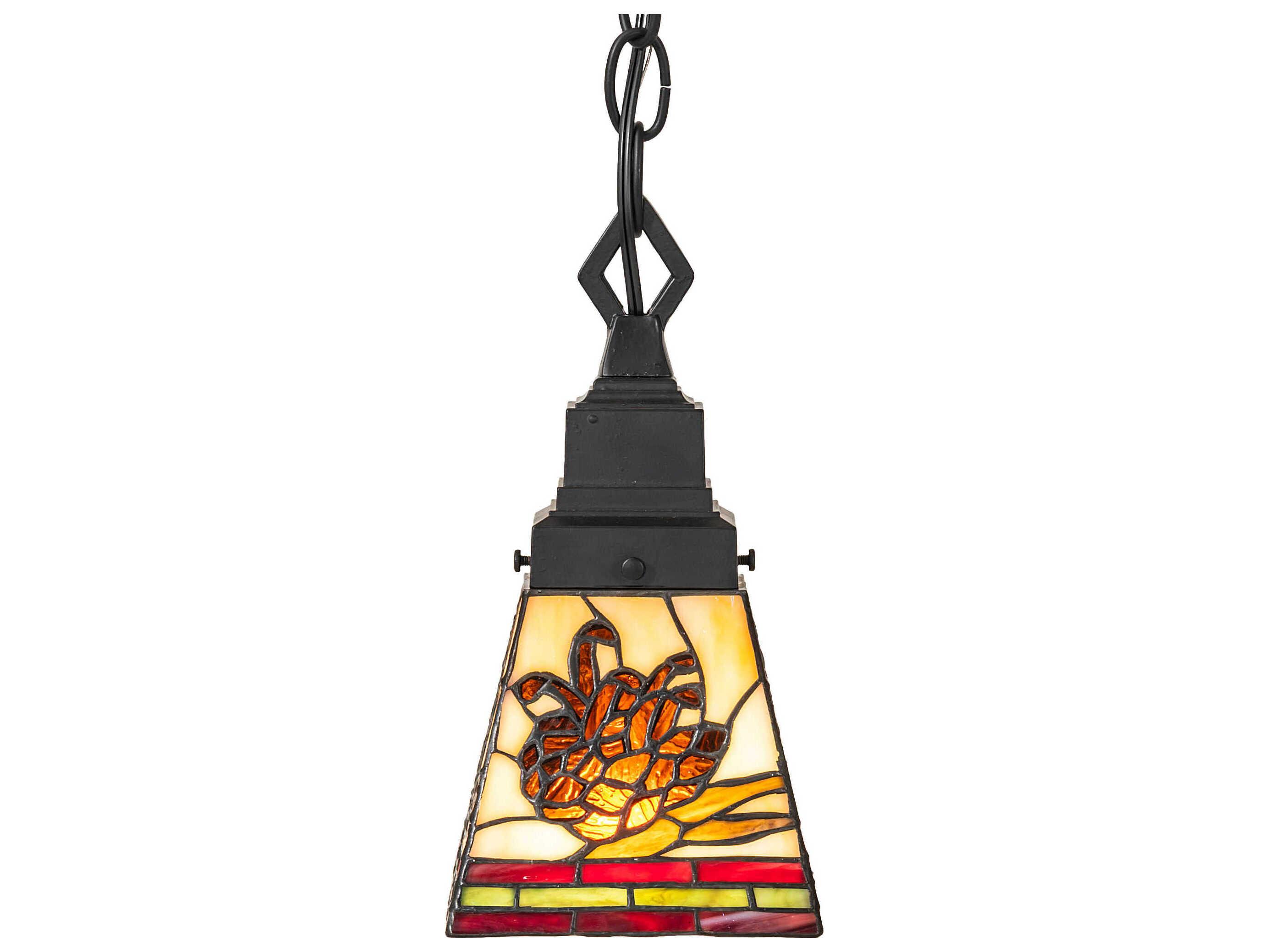 Meyda Pinecone 1-Light Mahogany Bronze Mini Pendant