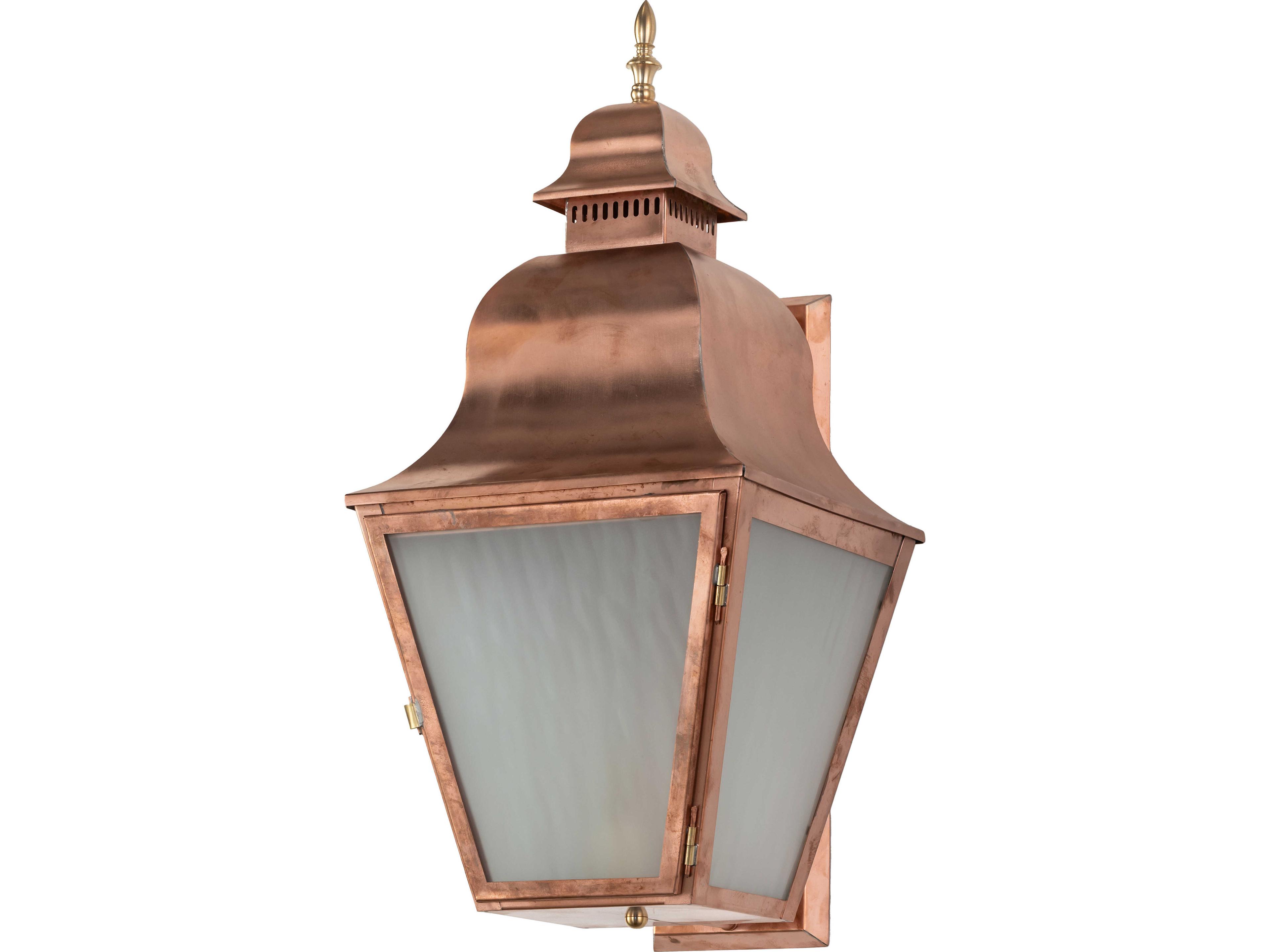 Meyda Revere 1-Light Clear Frosted Glass Copper Traditional Wall Sconce