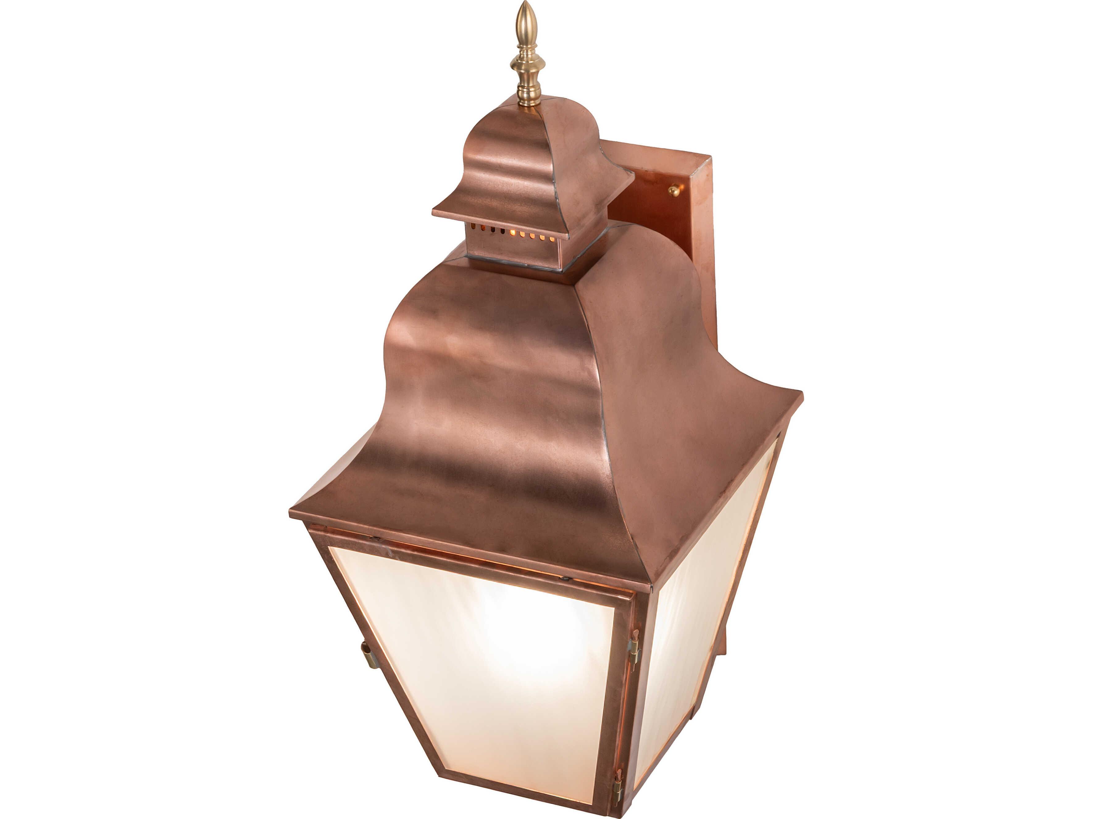 Meyda Revere 1-Light Clear Frosted Glass Copper Traditional Wall Sconce