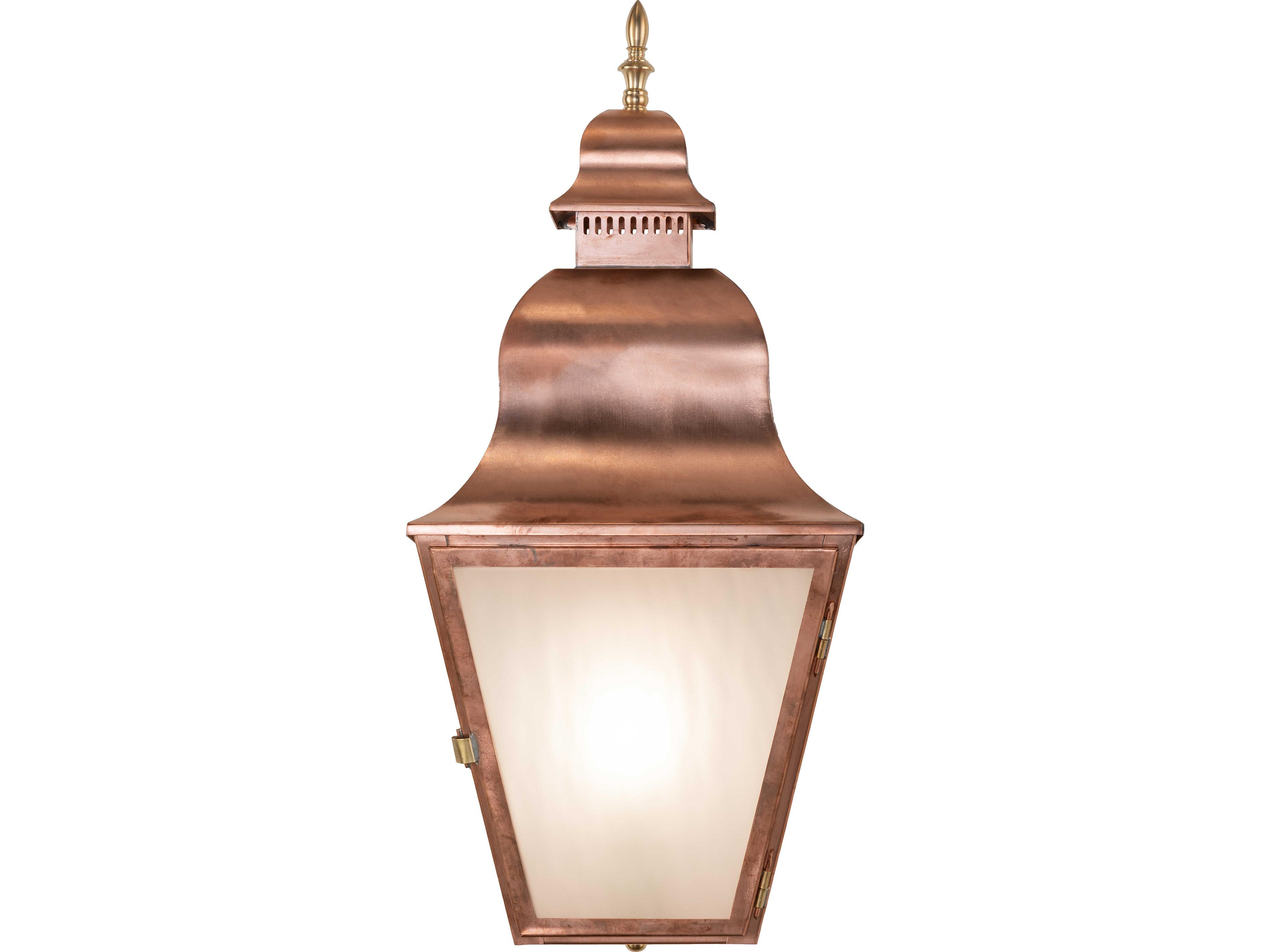 Meyda Revere 1-Light Clear Frosted Glass Copper Traditional Wall Sconce