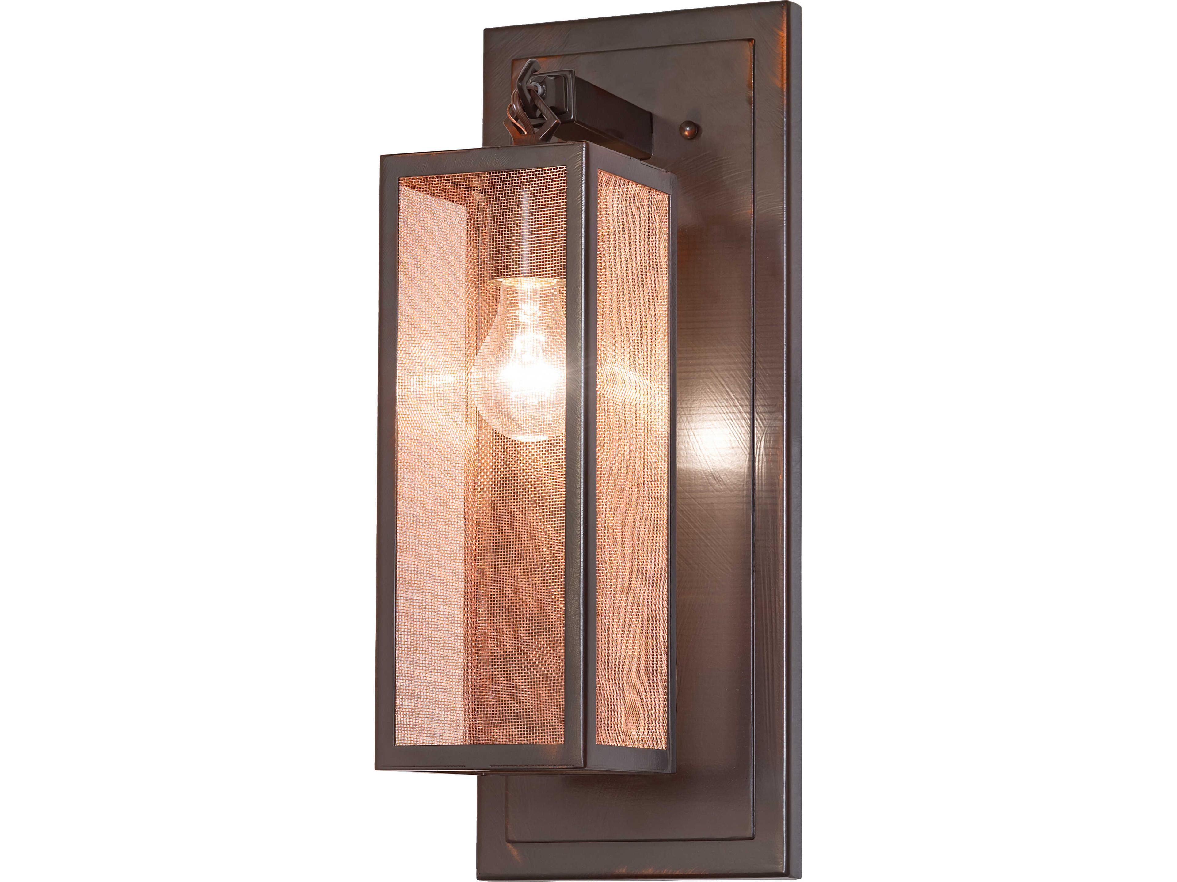 Meyda Cassidy 1-Light Copper Mesh Traditional Wall Sconce