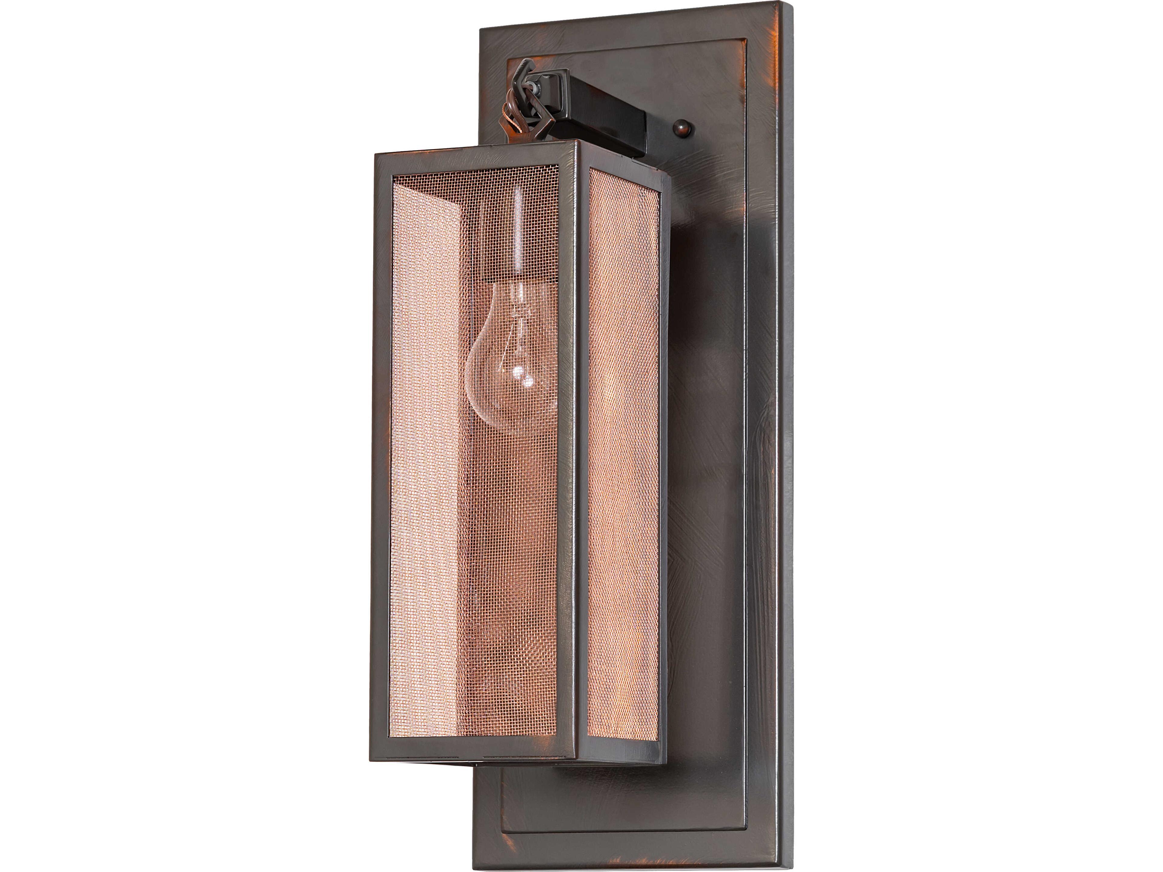 Meyda Cassidy 1-Light Copper Mesh Traditional Wall Sconce