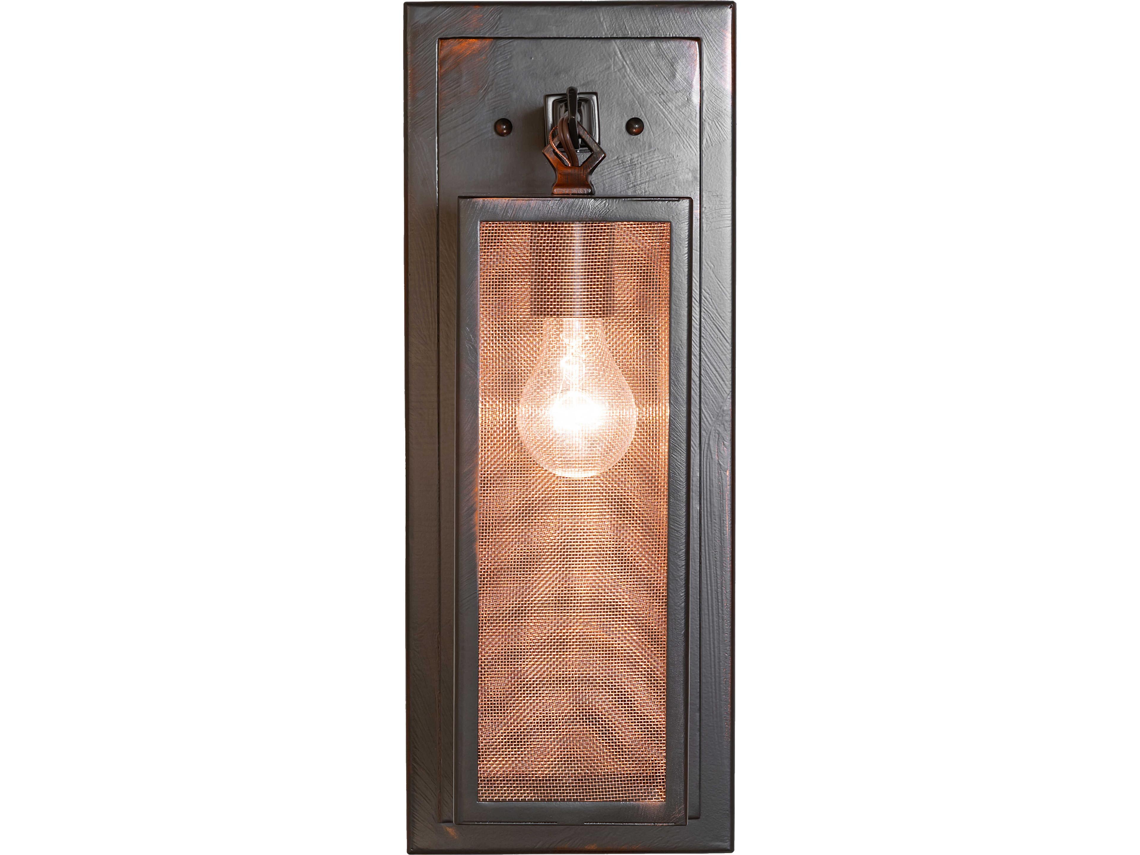 Meyda Cassidy 1-Light Copper Mesh Traditional Wall Sconce