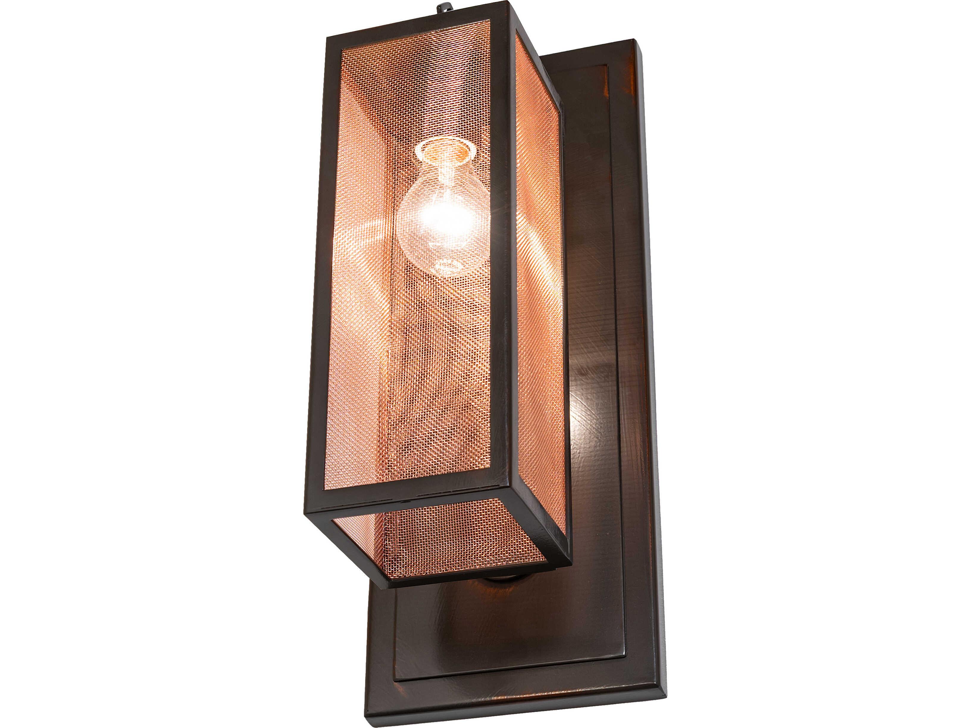 Meyda Cassidy 1-Light Copper Mesh Traditional Wall Sconce