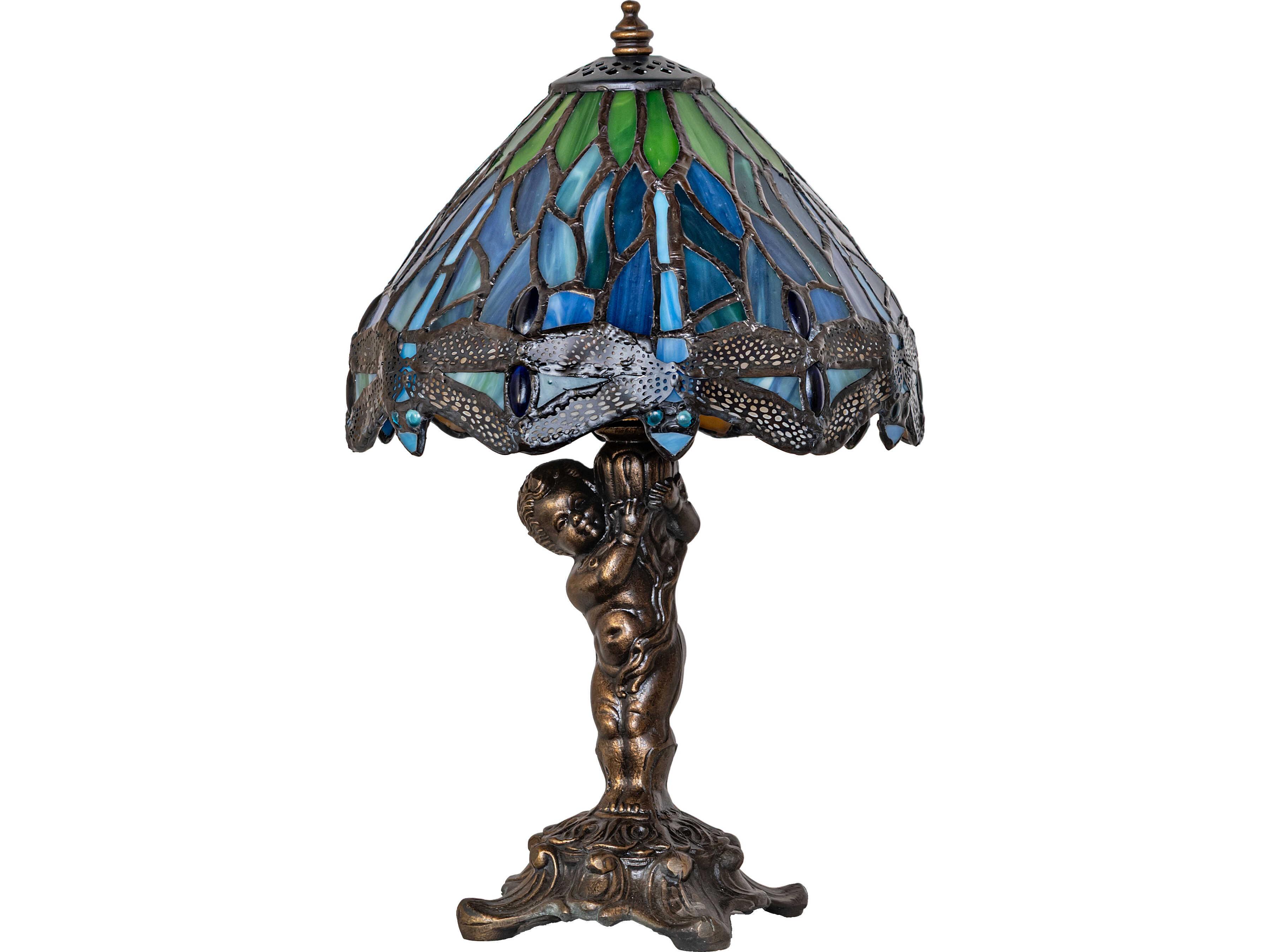 Meyda Tiffany Hanginghead Dragonfly Bronze Traditional Table Lamp
