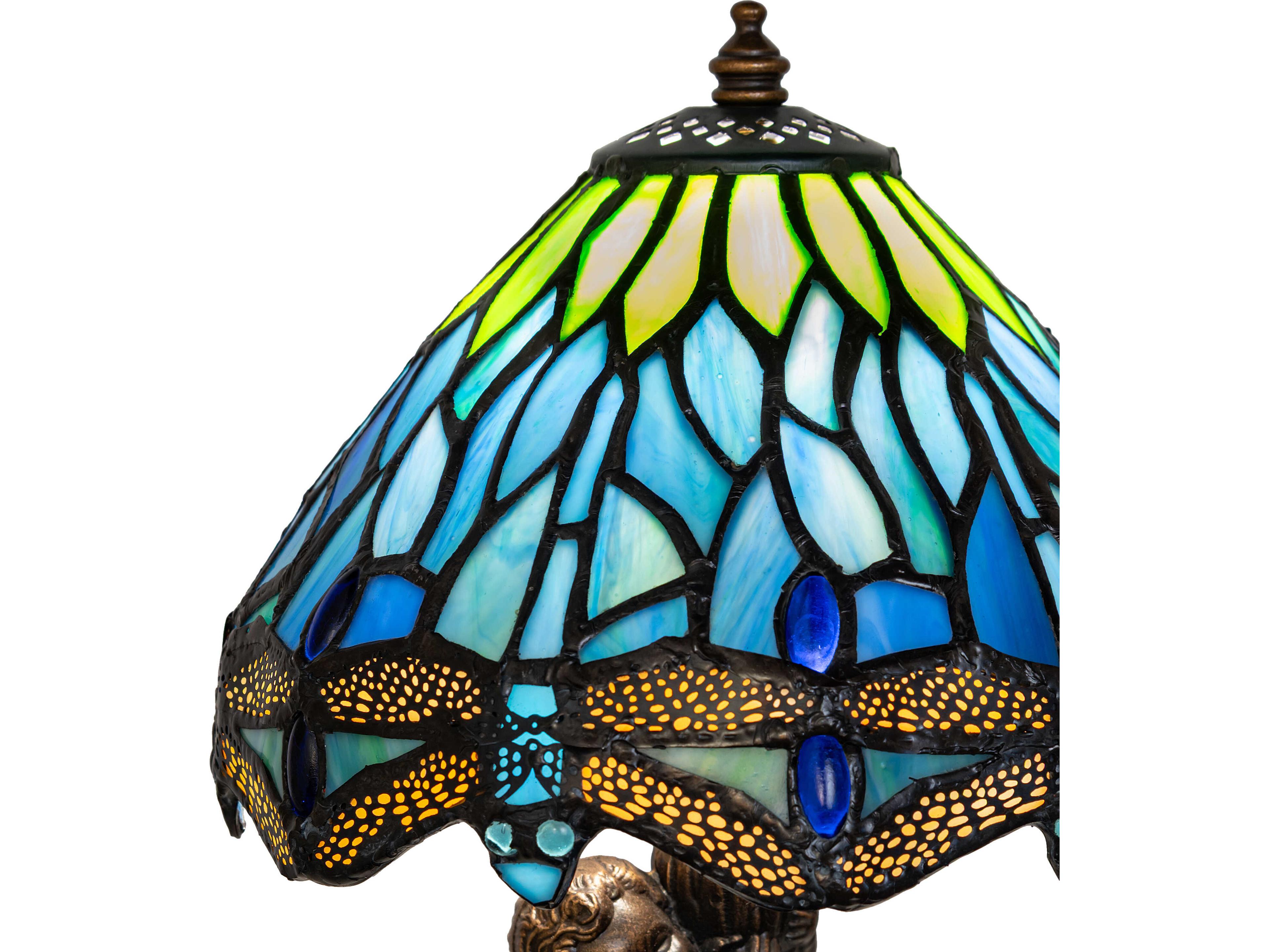 Meyda Tiffany Hanginghead Dragonfly Bronze Traditional Table Lamp