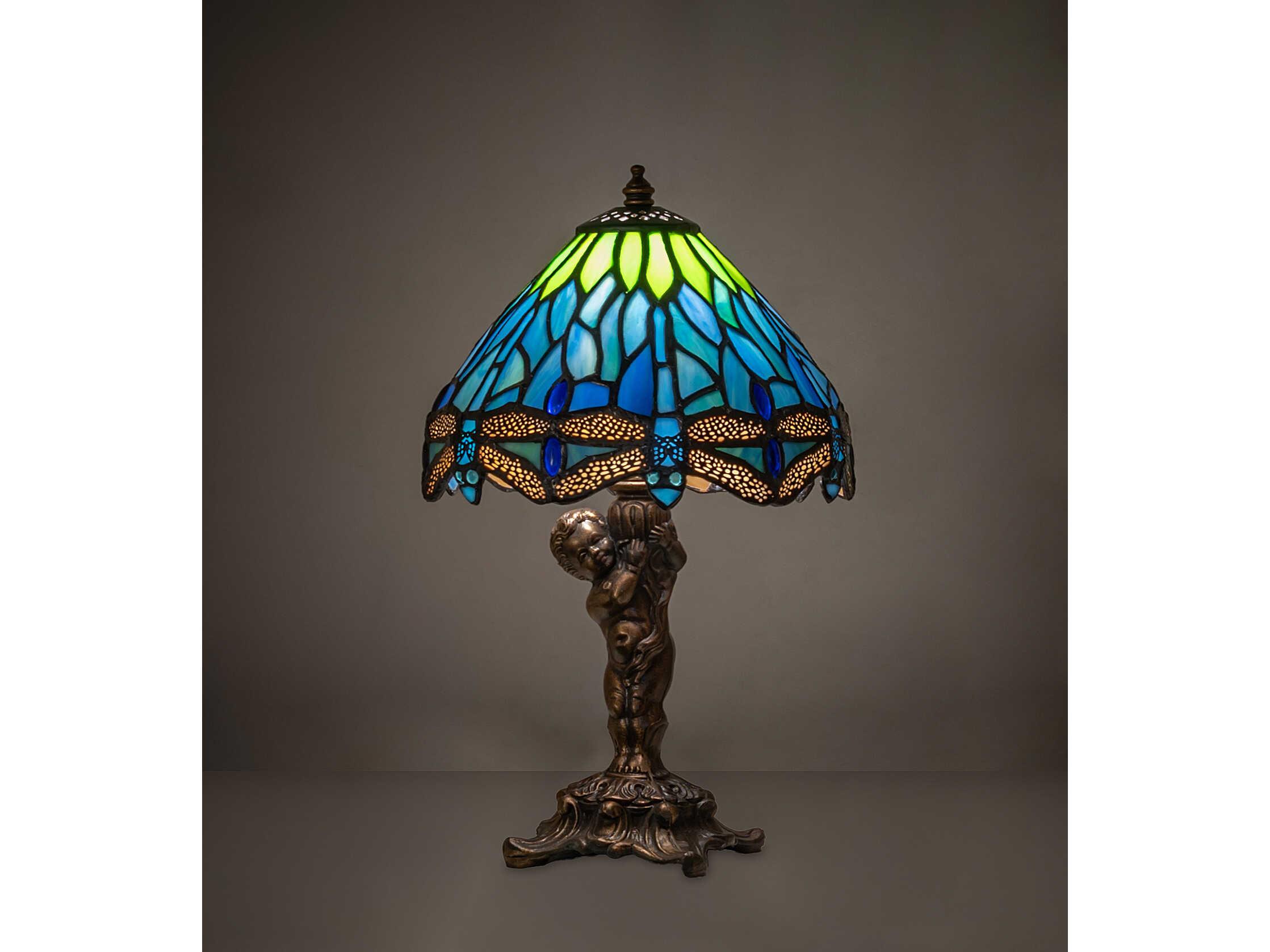 Meyda Tiffany Hanginghead Dragonfly Bronze Traditional Table Lamp