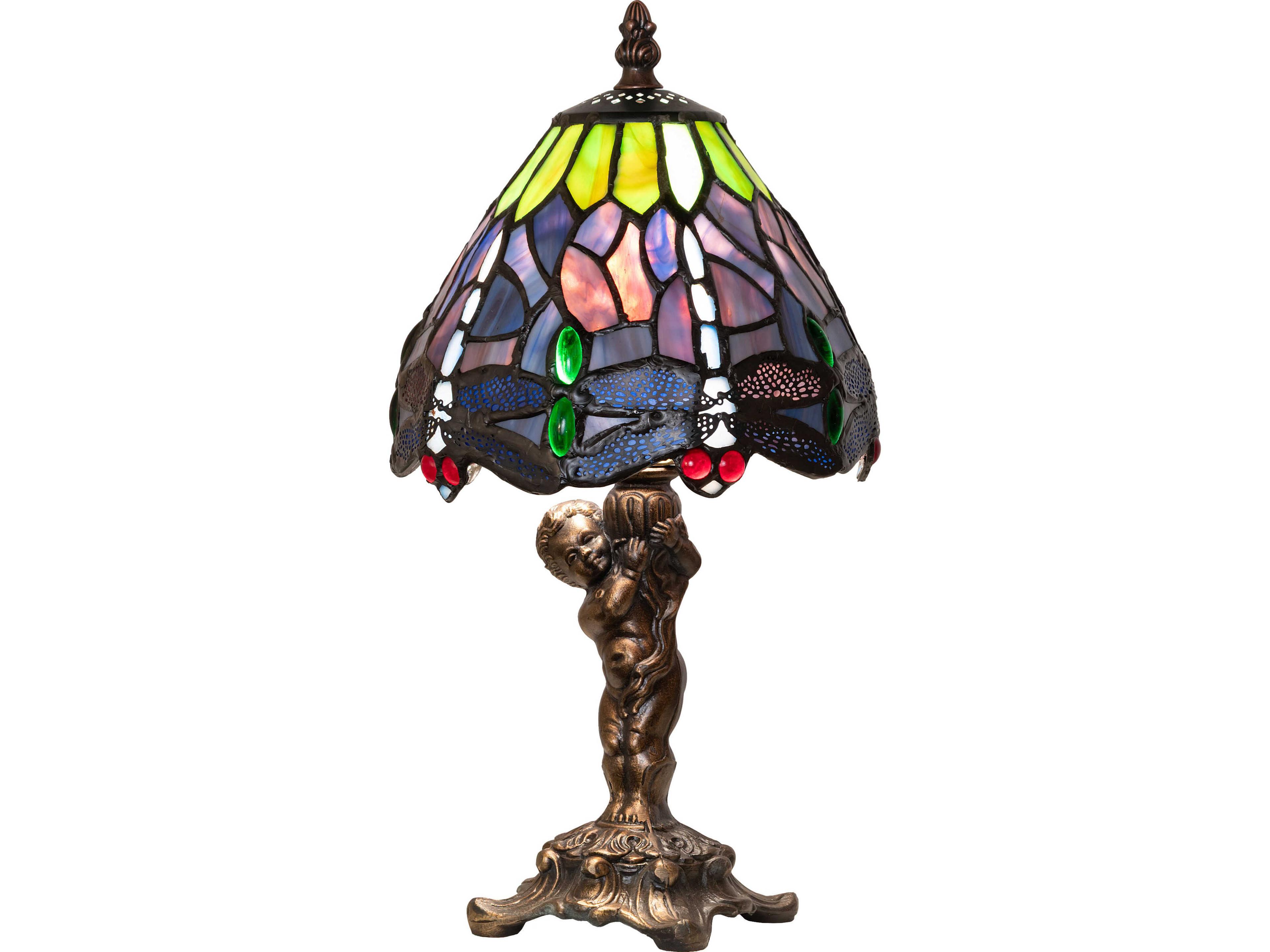 Meyda Tiffany Hanginghead Dragonfly Bronze Traditional Table Lamp