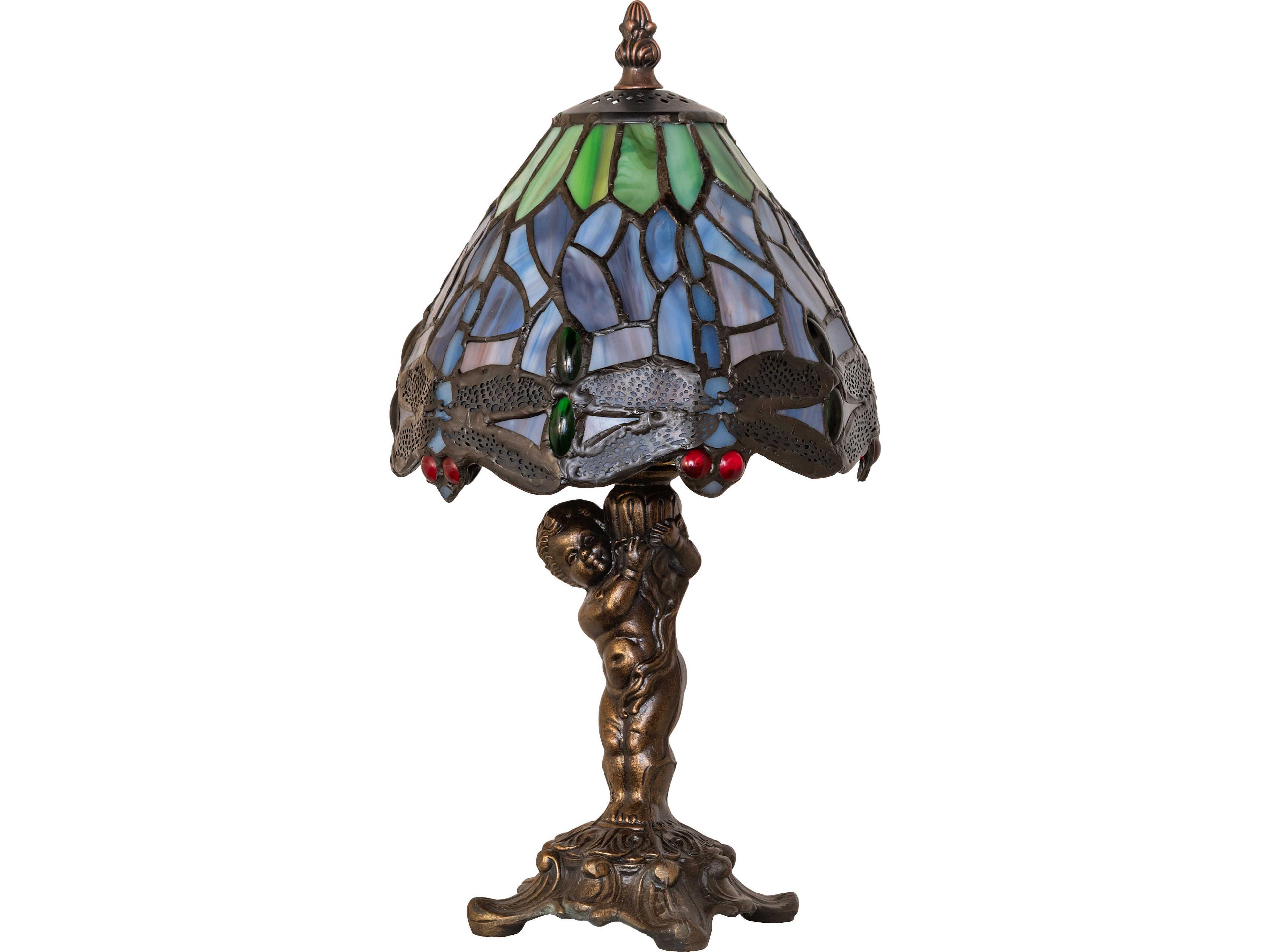 Meyda Tiffany Hanginghead Dragonfly Bronze Traditional Table Lamp