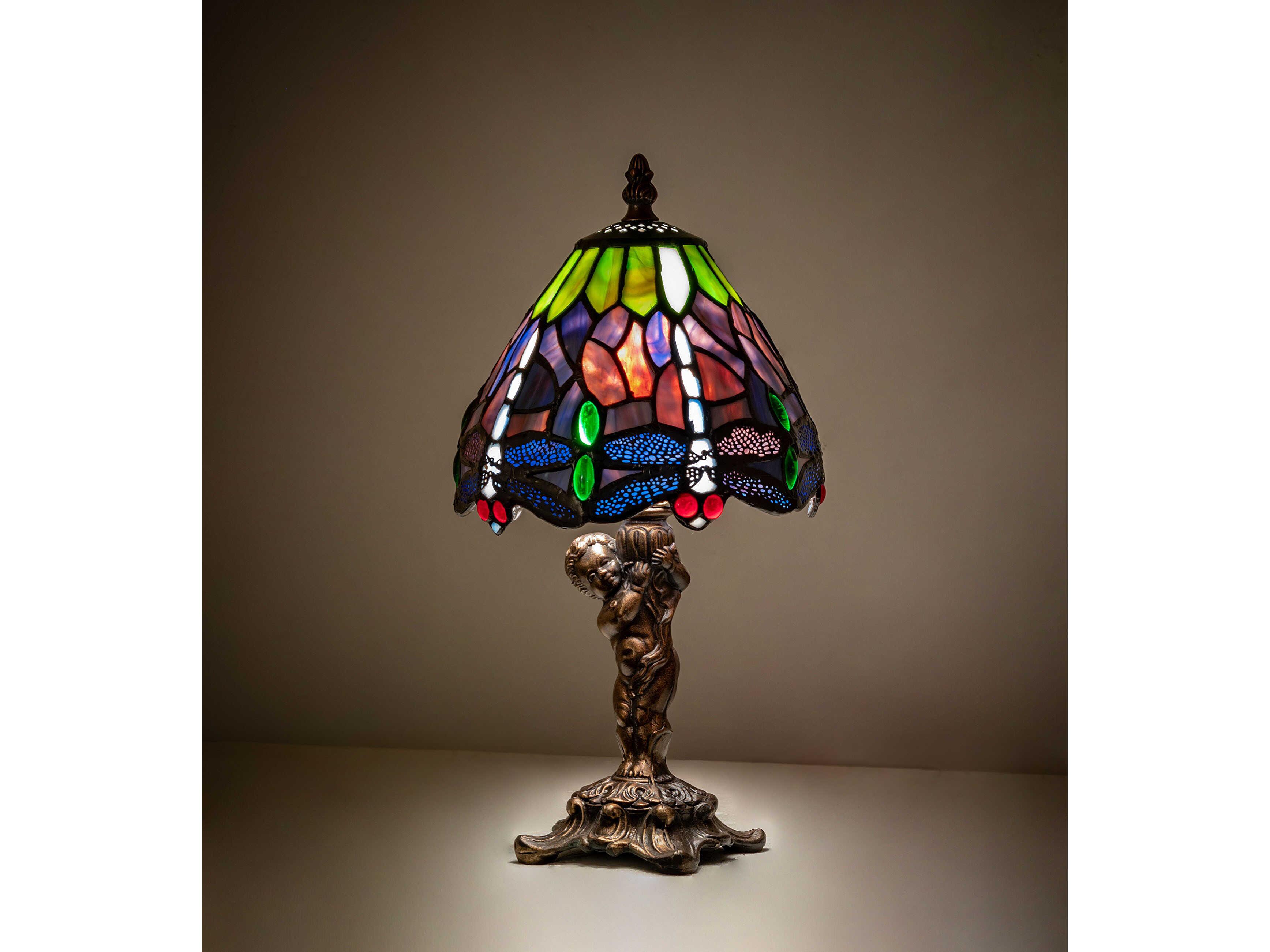 Meyda Tiffany Hanginghead Dragonfly Bronze Traditional Table Lamp