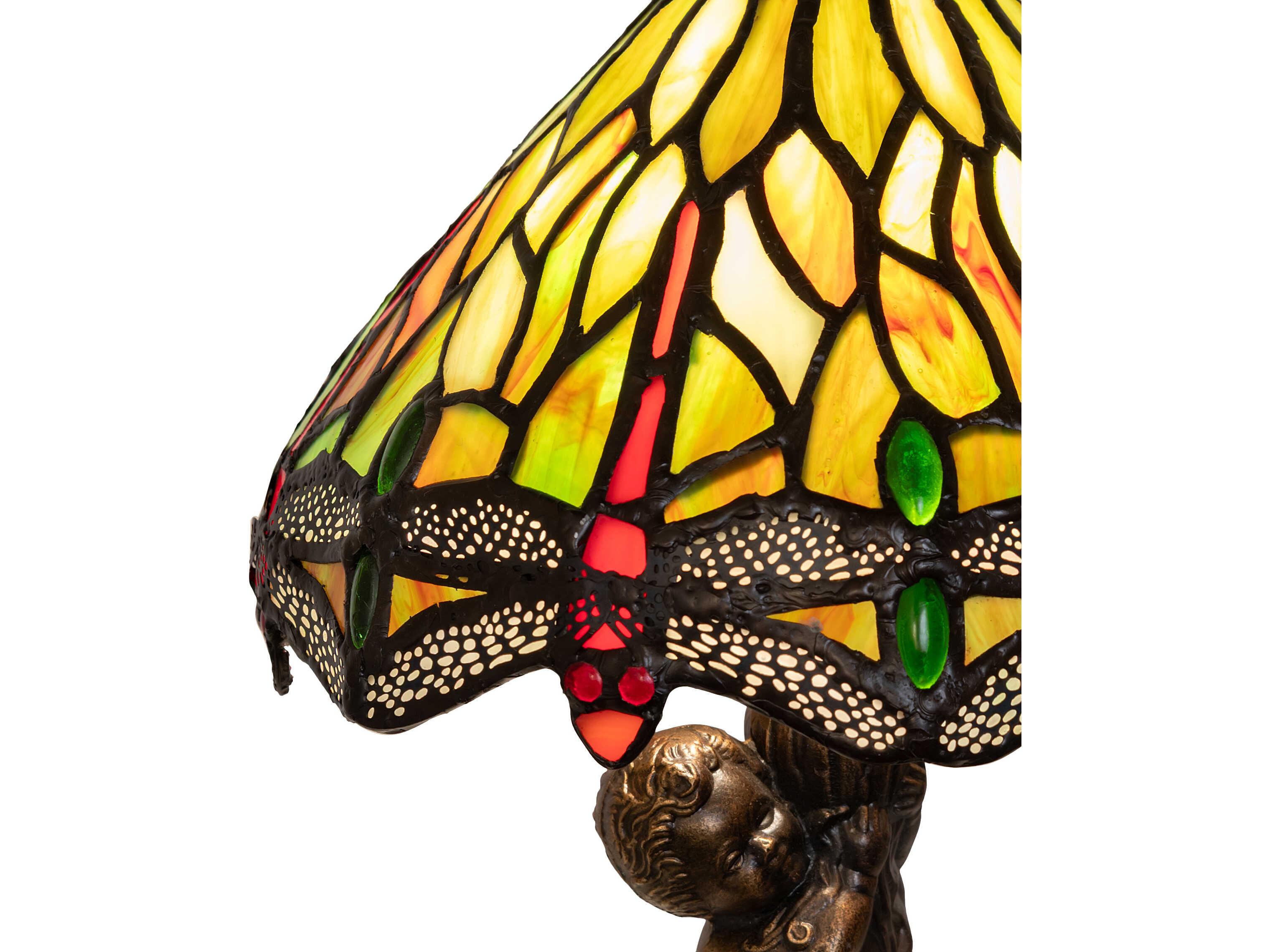 Meyda Tiffany Hanginghead Dragonfly Bronze Traditional Table Lamp