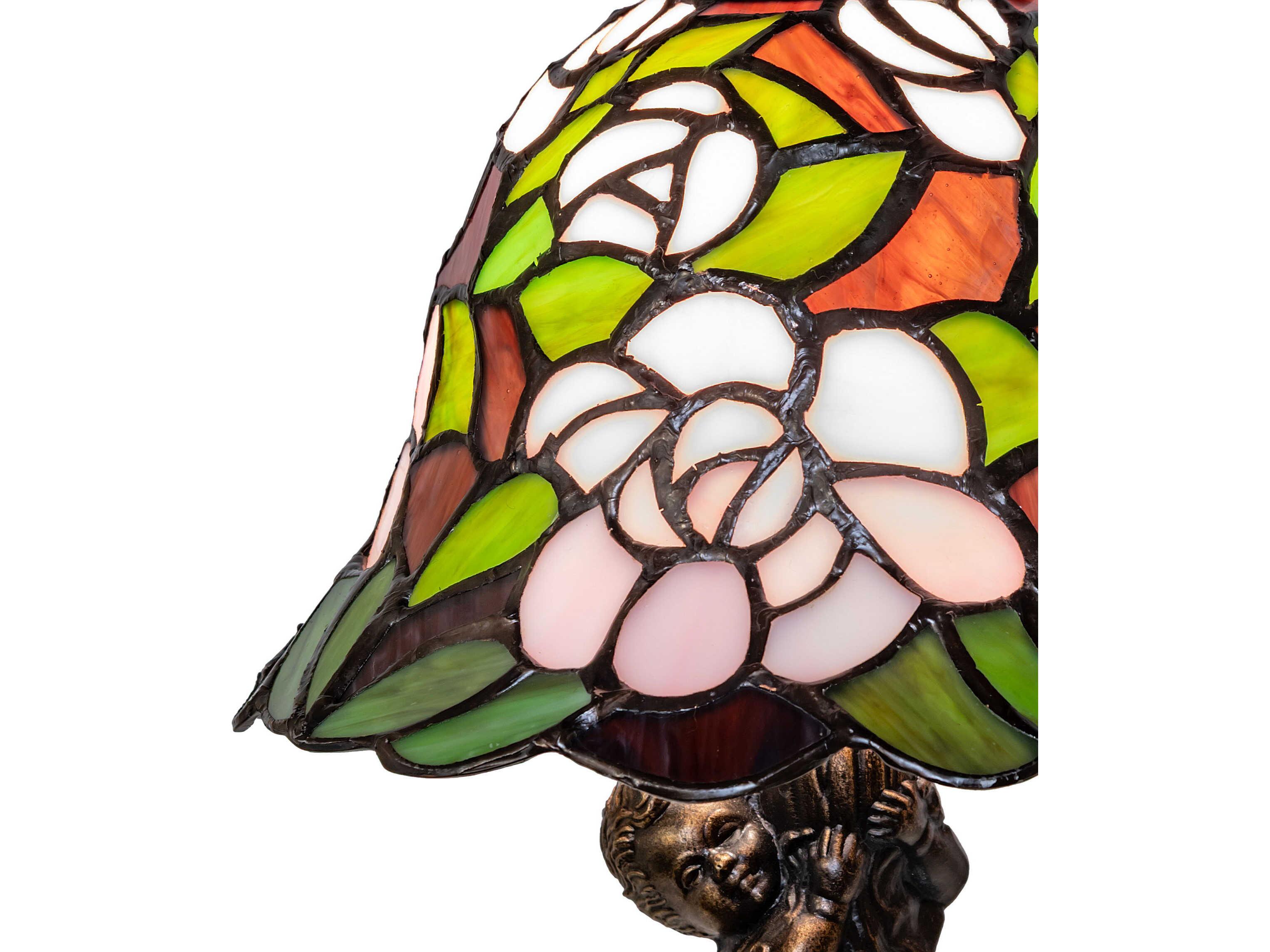 Meyda Begonia Bronze Traditional Table Lamp