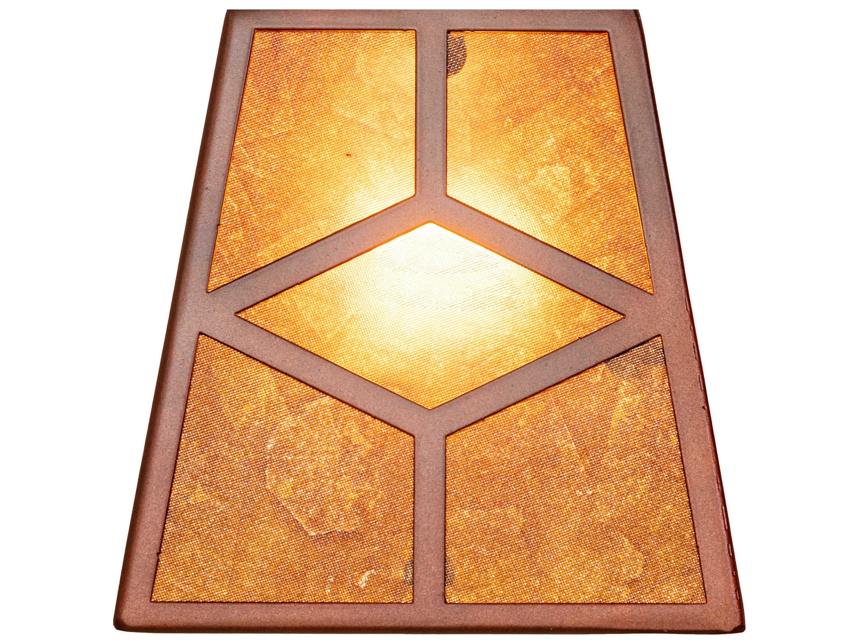 Meyda Bungalow 4-Light Mahogany Bronze Glass Lantern Chandelier