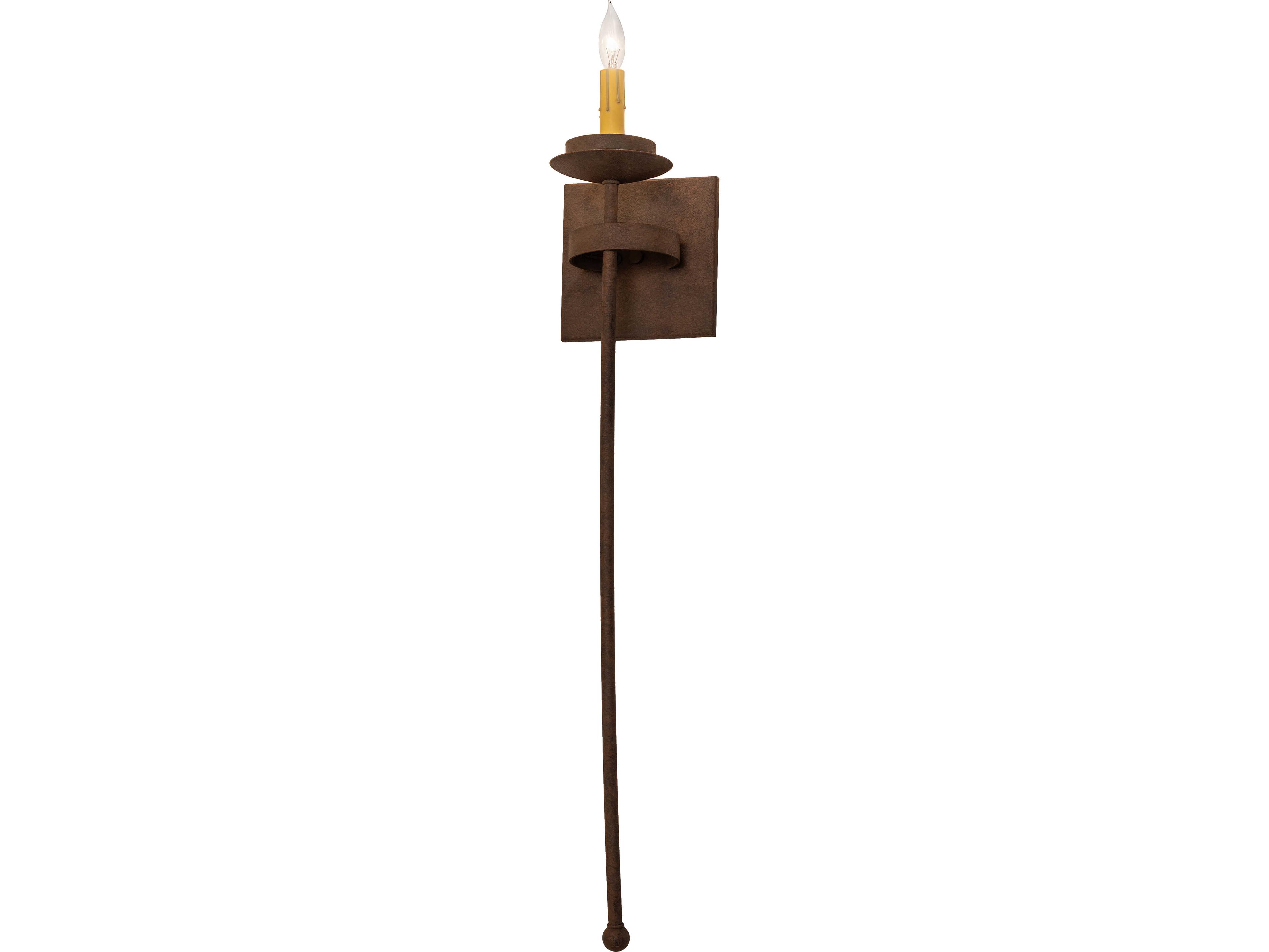 Meyda Bechar 1-Light Distressed Chestnut Bronze Wall Sconce