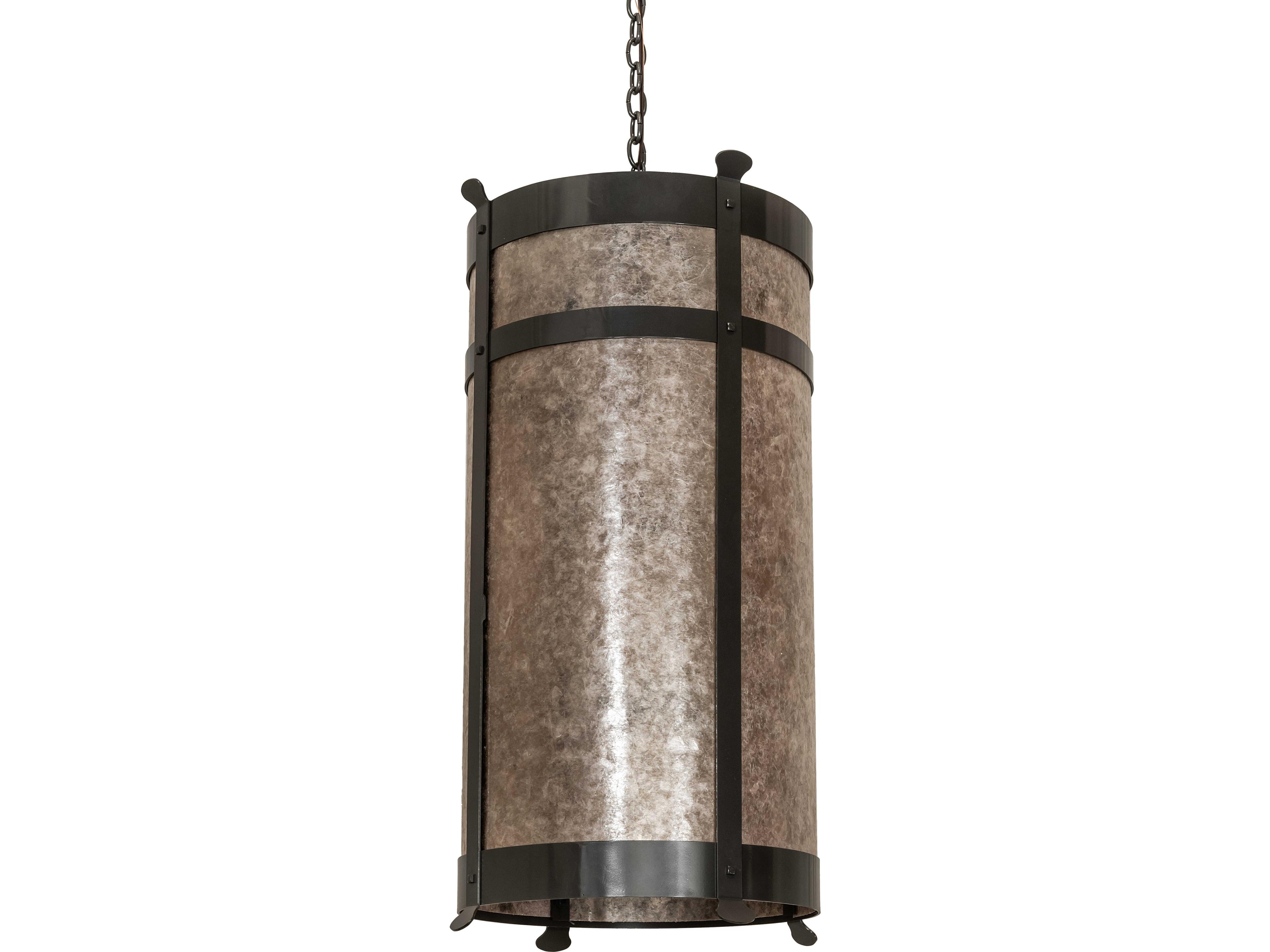 Meyda Beartooth 12-Light Silver Mica Bronze Traditional Pendant