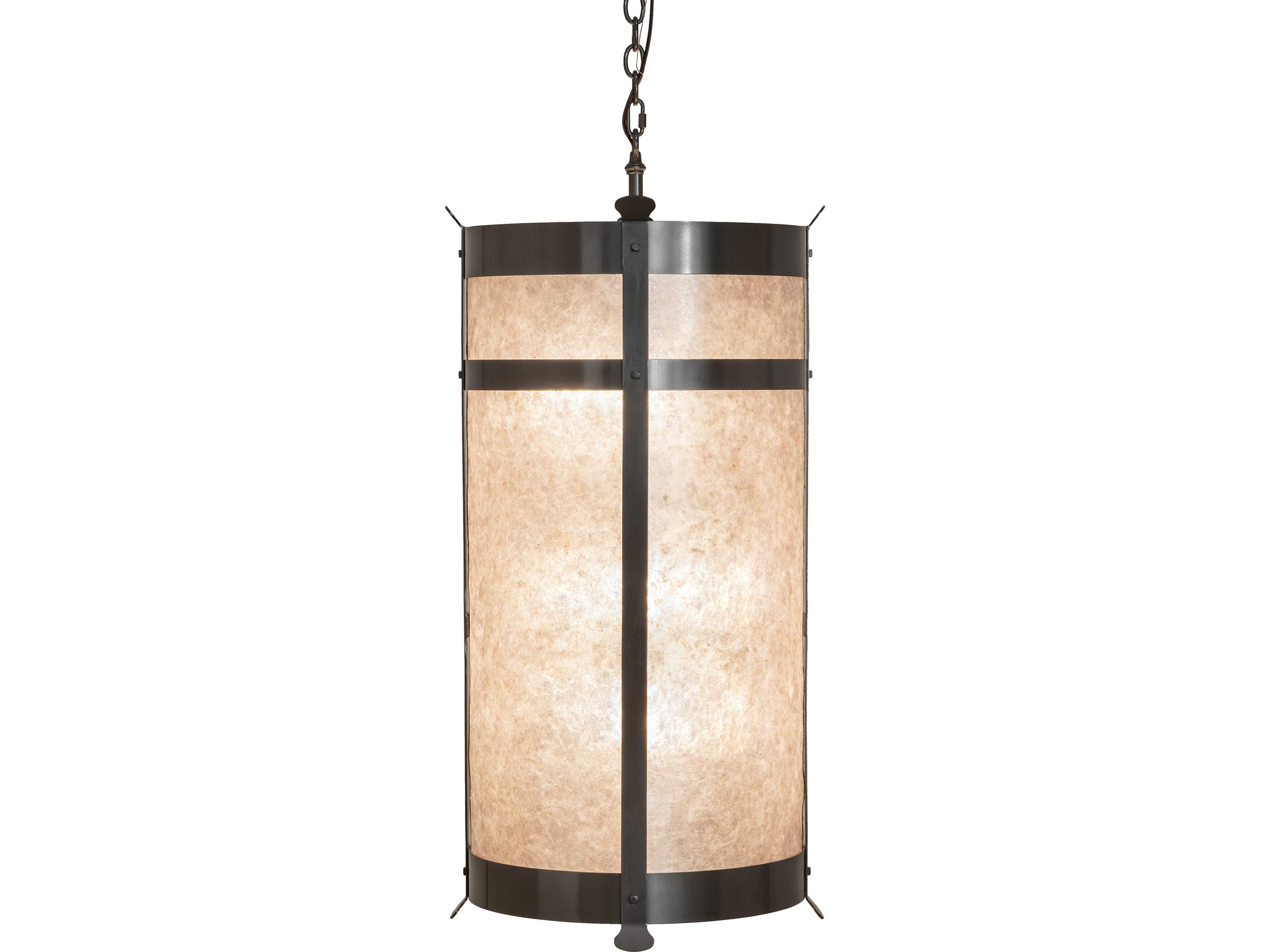 Meyda Beartooth 12-Light Silver Mica Bronze Traditional Pendant