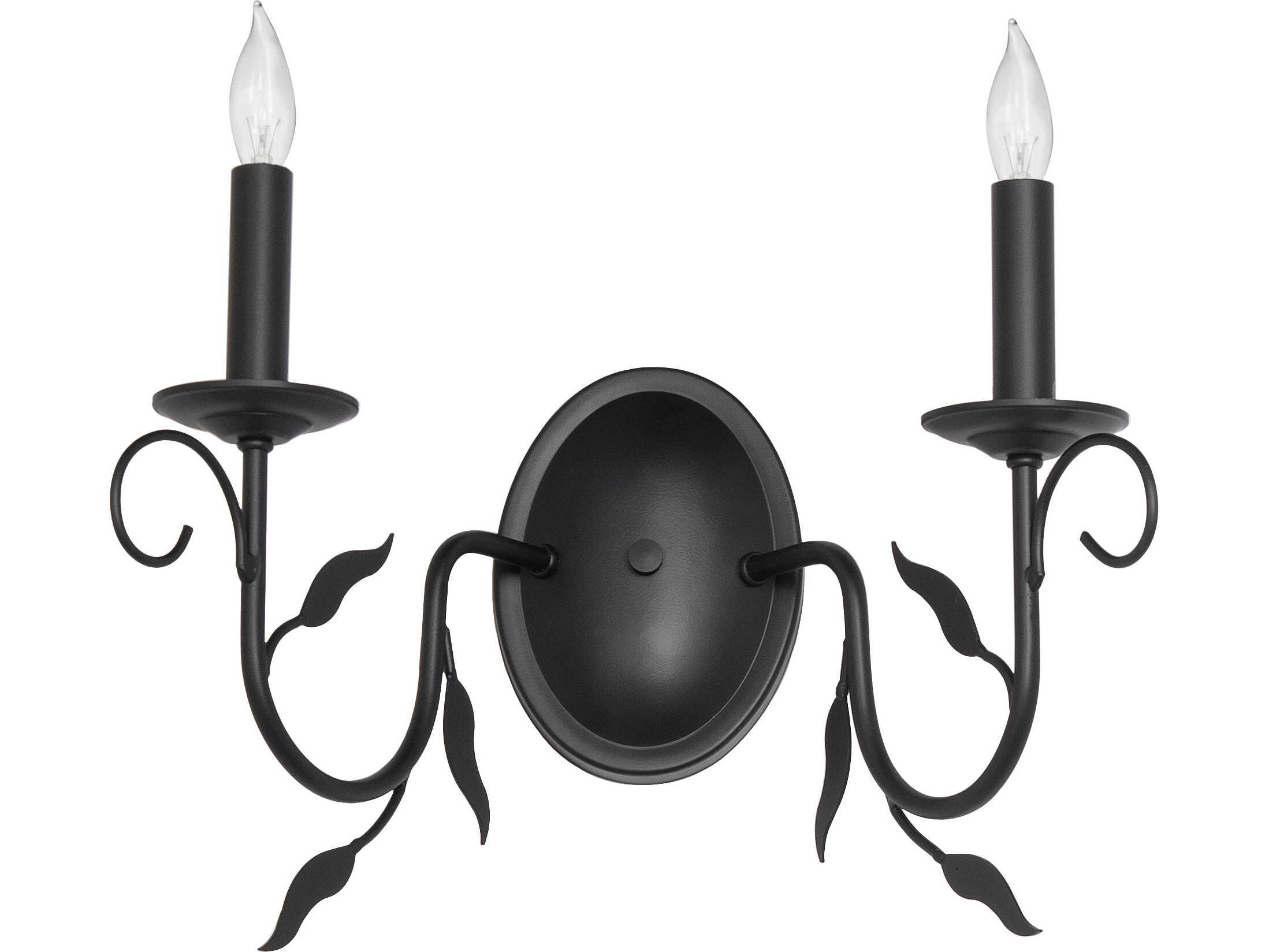 Meyda Bordeaux 2-Light Blackwash Traditional Wall Sconce