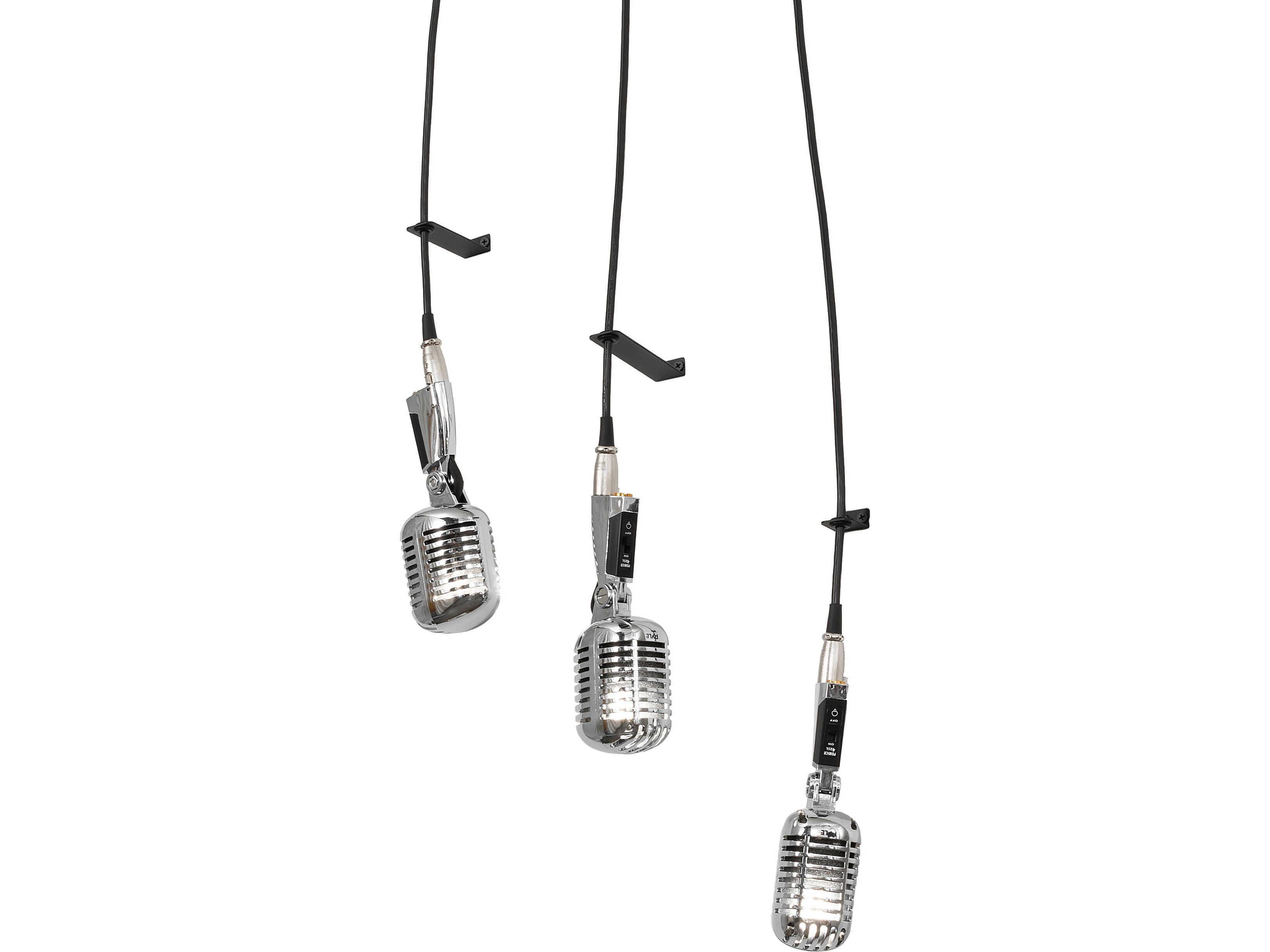 Meyda Phonic 3-Light Polished Stainless Steel Black Pendant