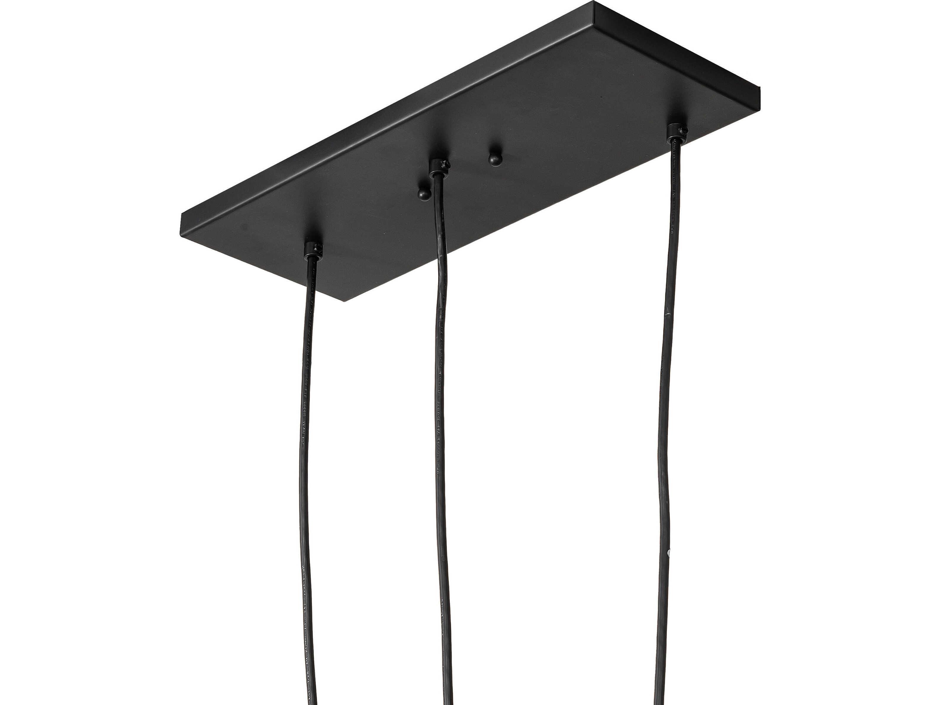 Meyda Phonic 3-Light Polished Stainless Steel Black Pendant