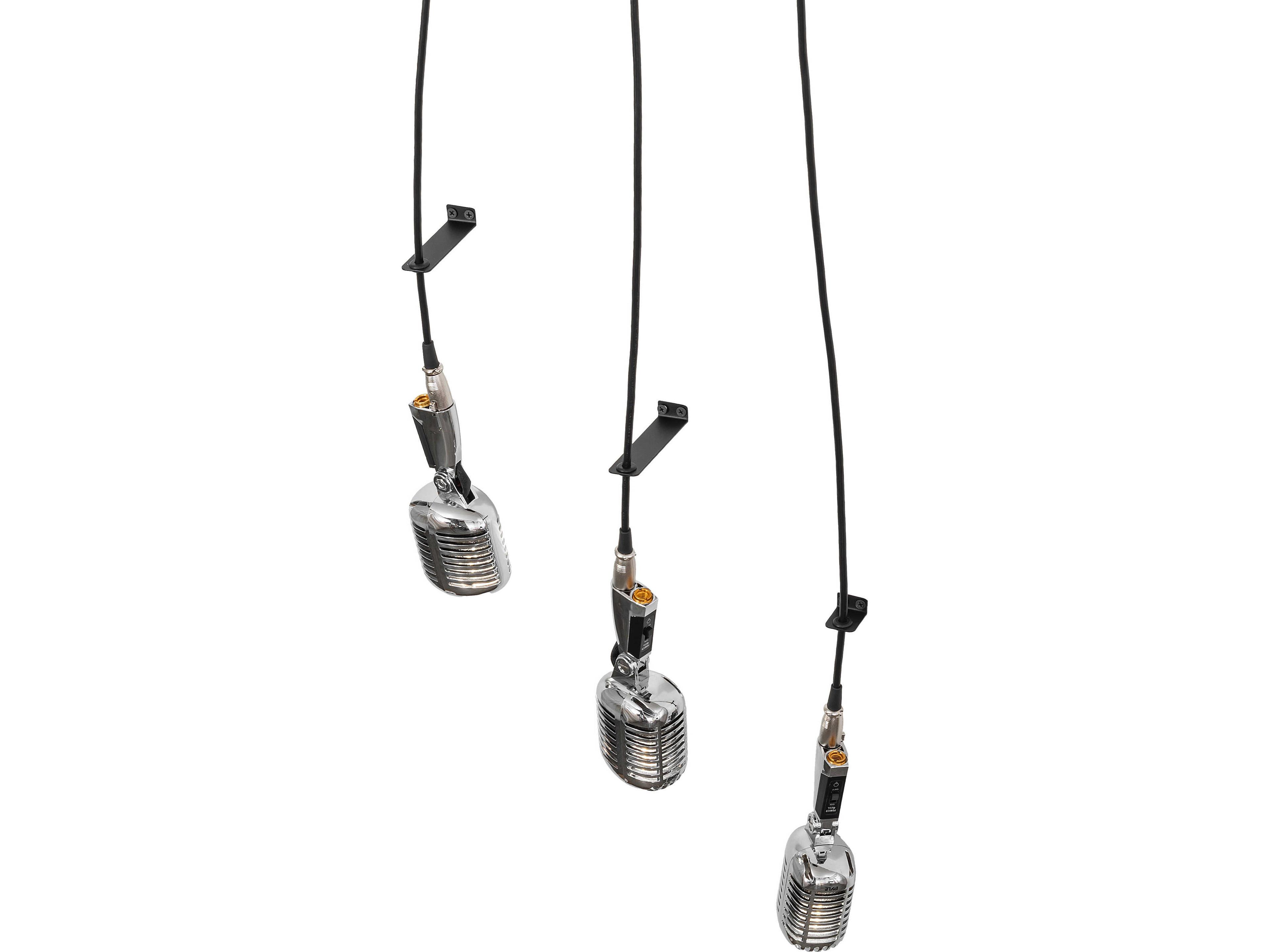 Meyda Phonic 3-Light Polished Stainless Steel Black Pendant