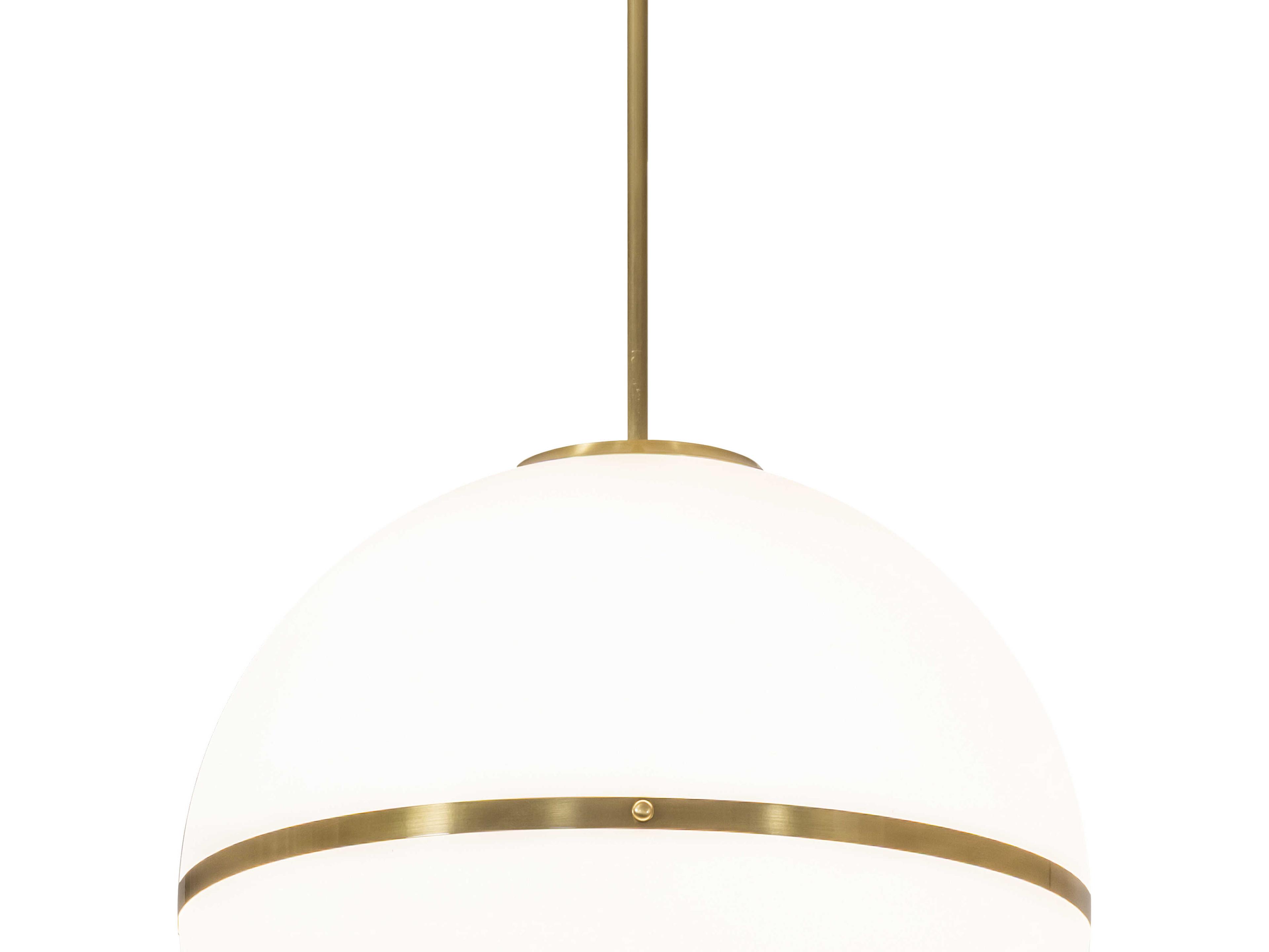 Meyda Toccata 3-Light White Glass Brass Pendant