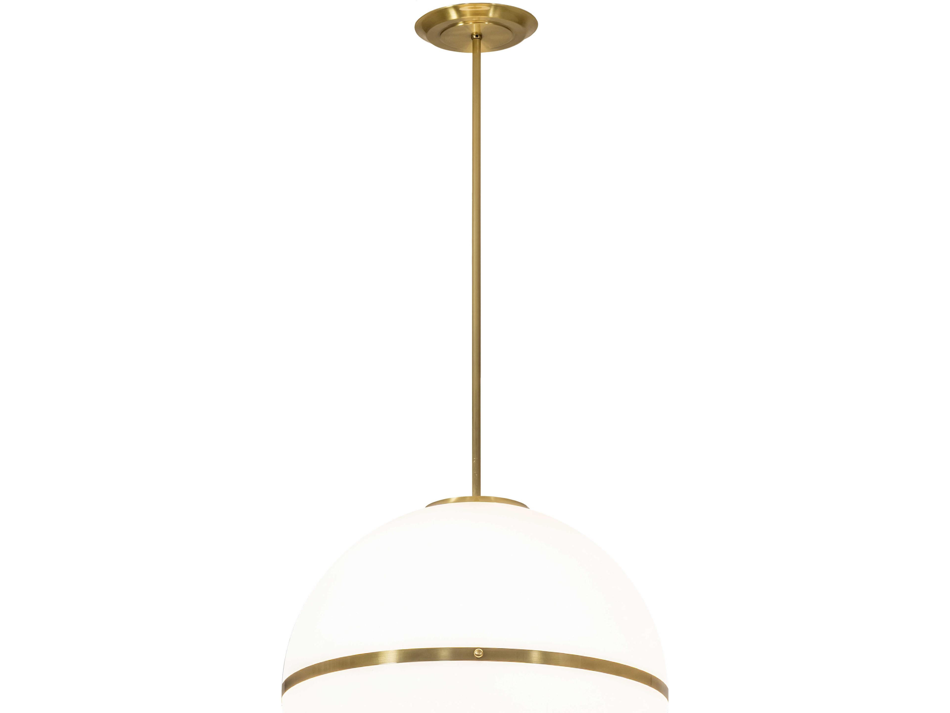 Meyda Toccata 3-Light White Glass Brass Pendant