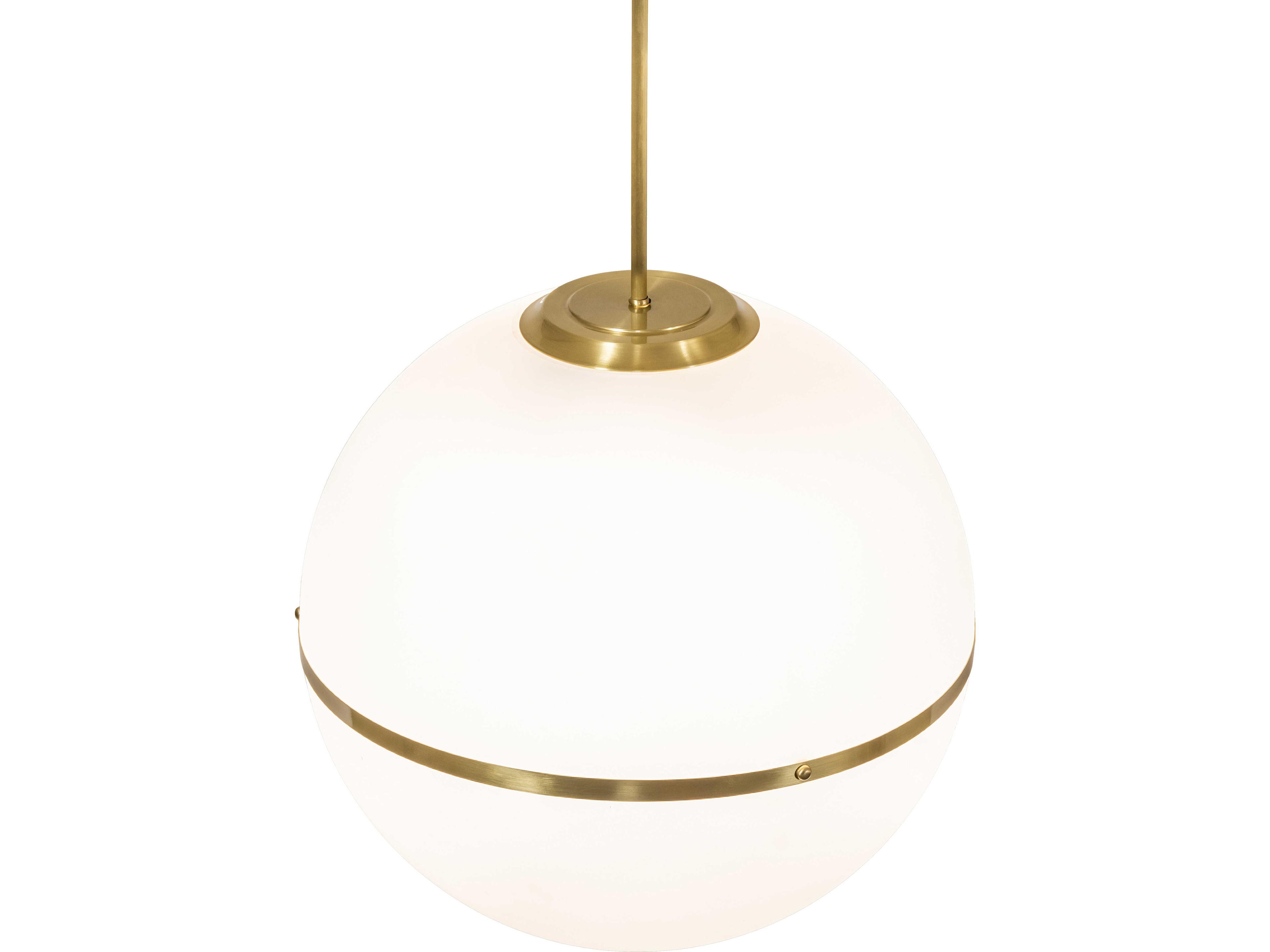 Meyda Toccata 3-Light White Glass Brass Pendant