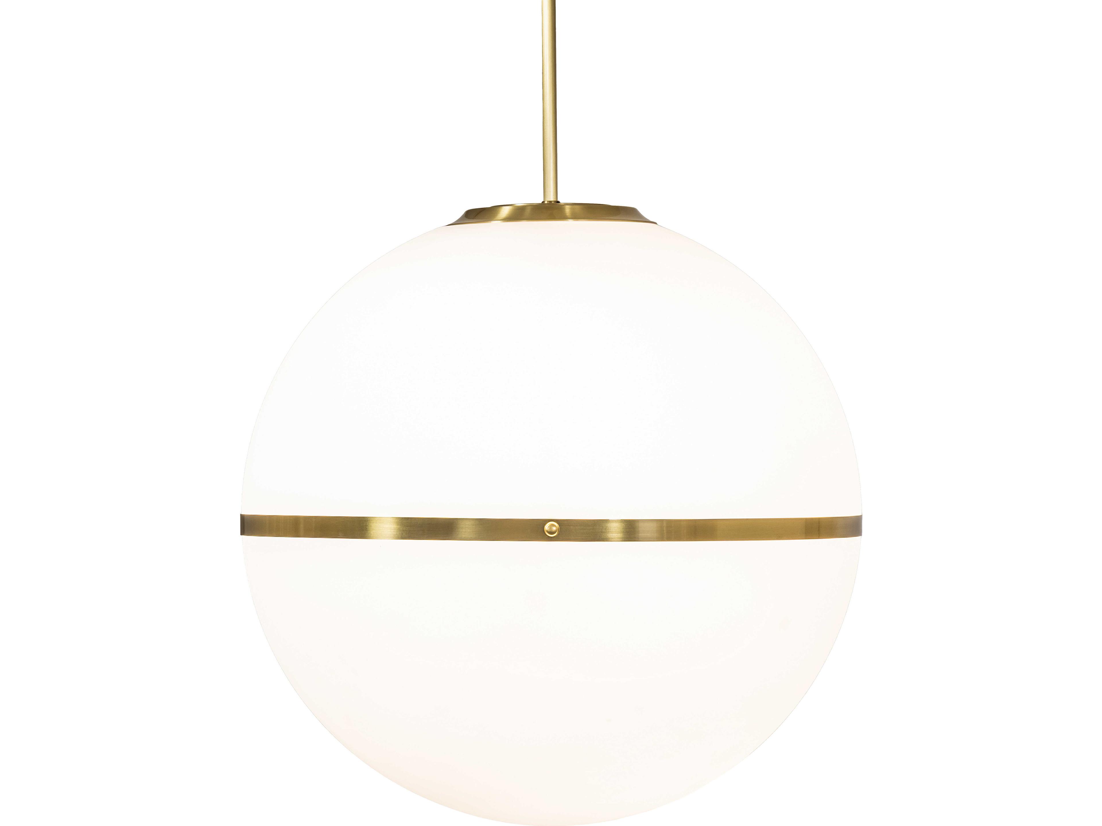 Meyda Toccata 3-Light White Glass Brass Pendant