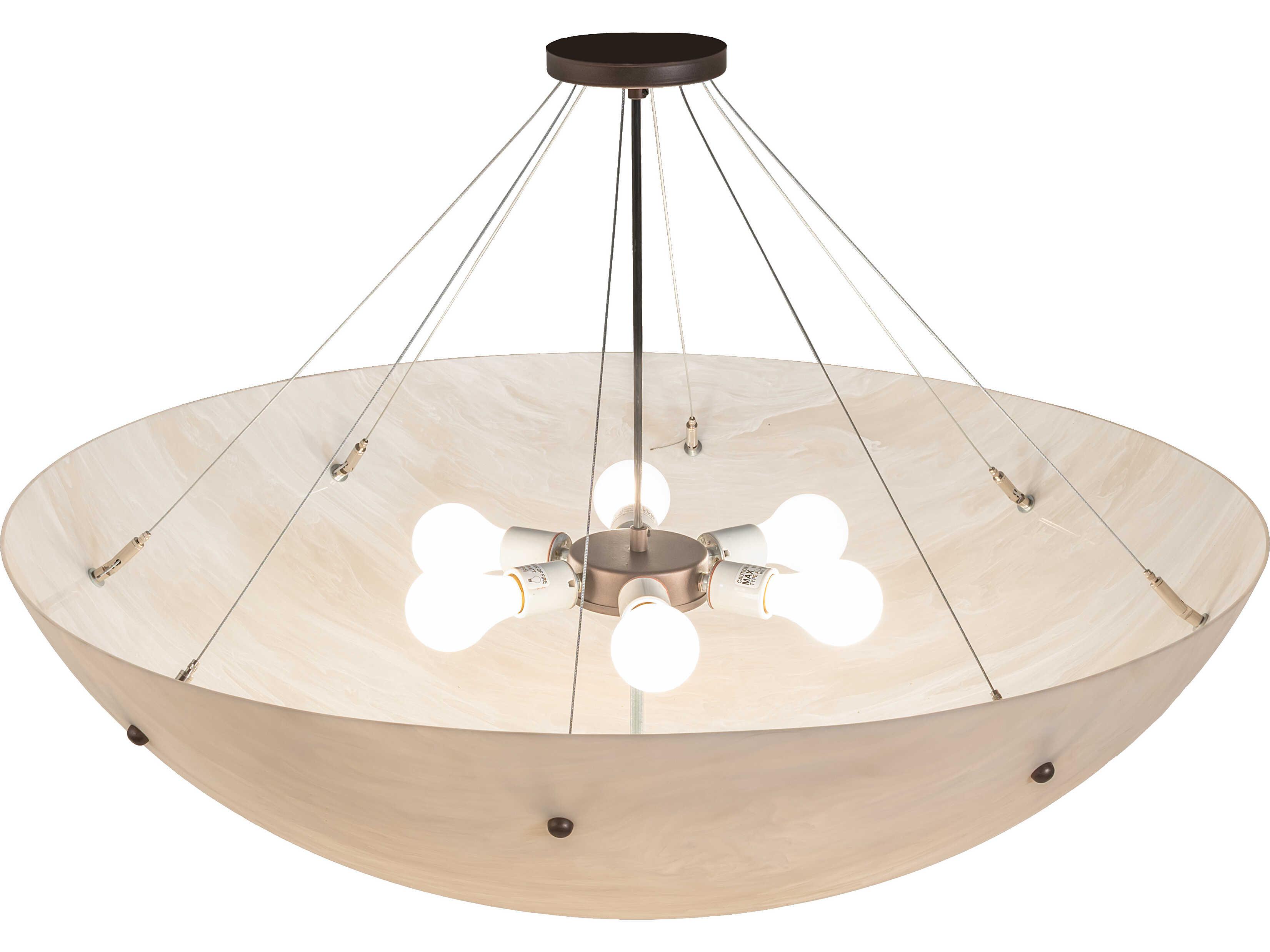 Meyda Cypola 6-Light Fleshtone Idalight Bronze Pendant