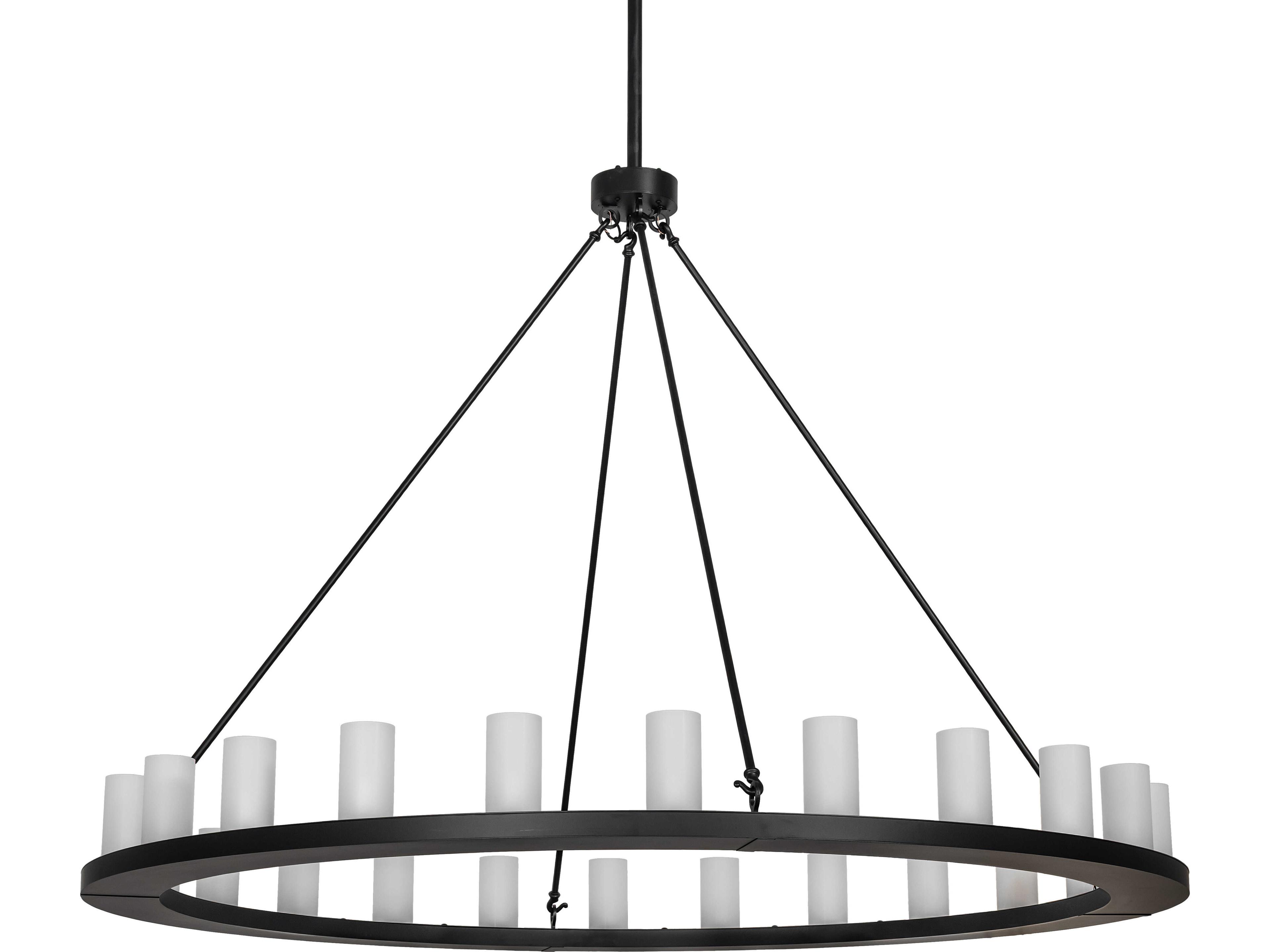 Meyda Loxley 24-Light Clear Frosted Glass Black Chandelier