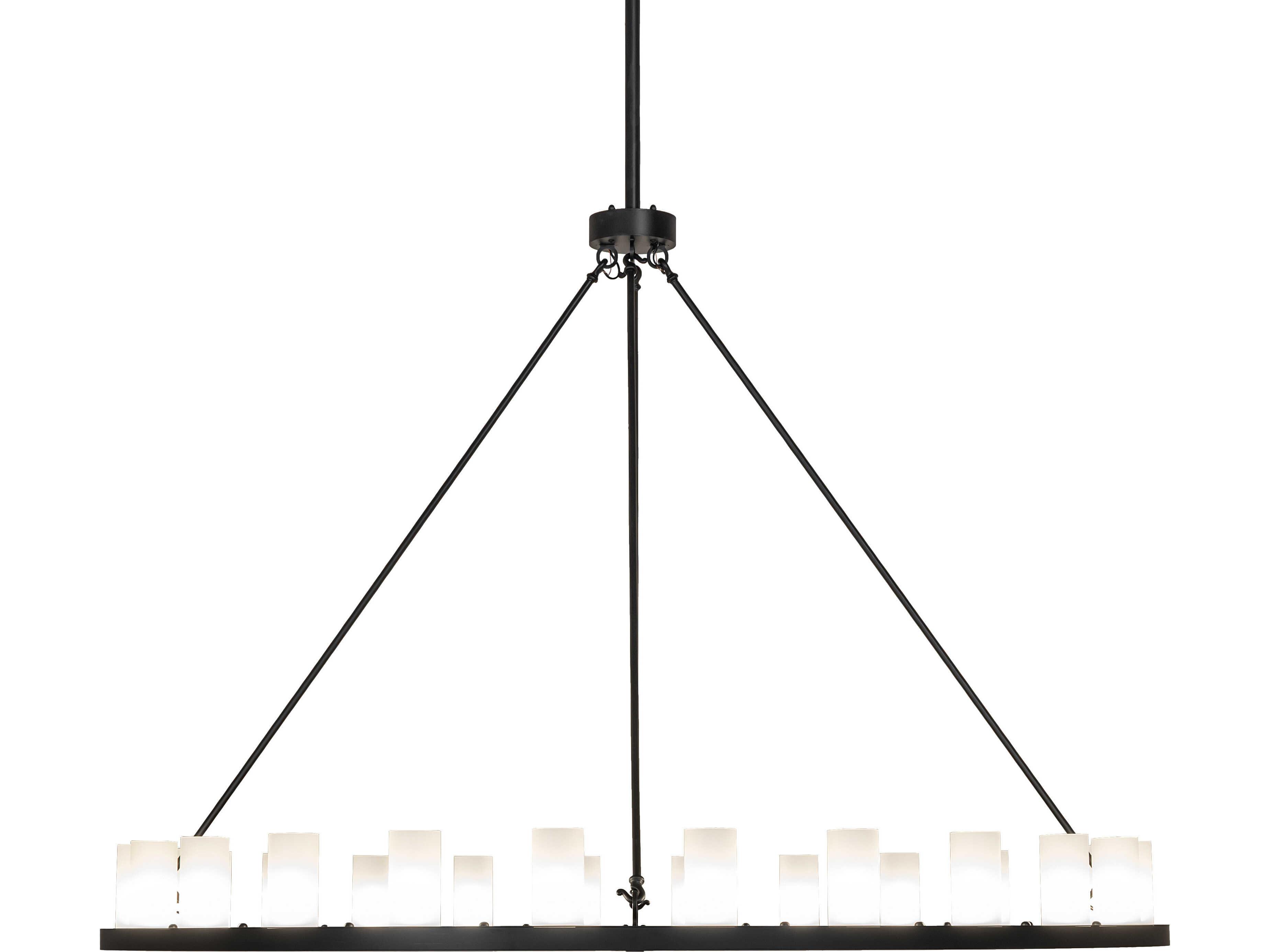 Meyda Loxley 24-Light Clear Frosted Glass Black Chandelier