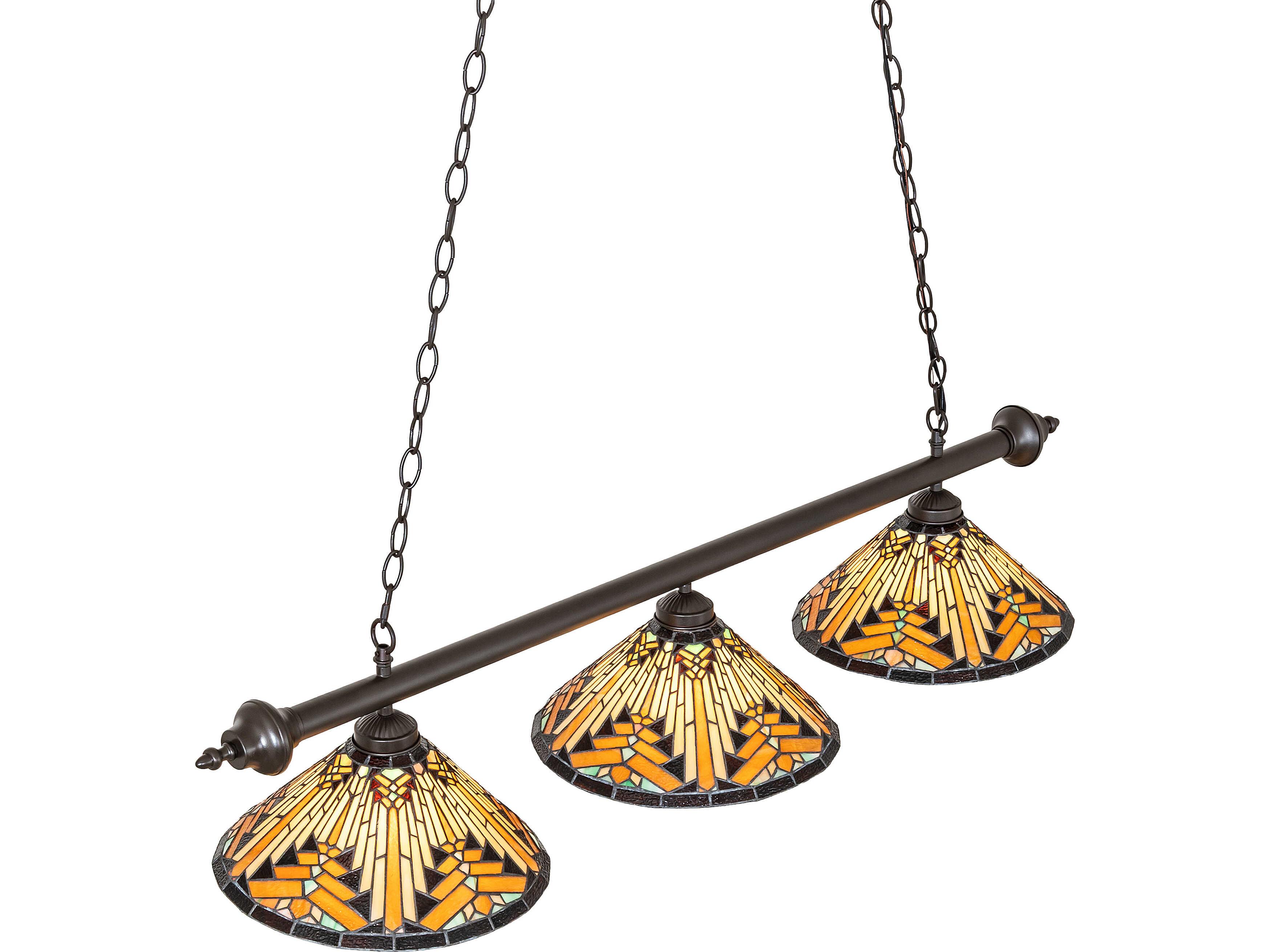 Meyda Nuevo 3-Light Bronze Traditional Linear Island Pendant