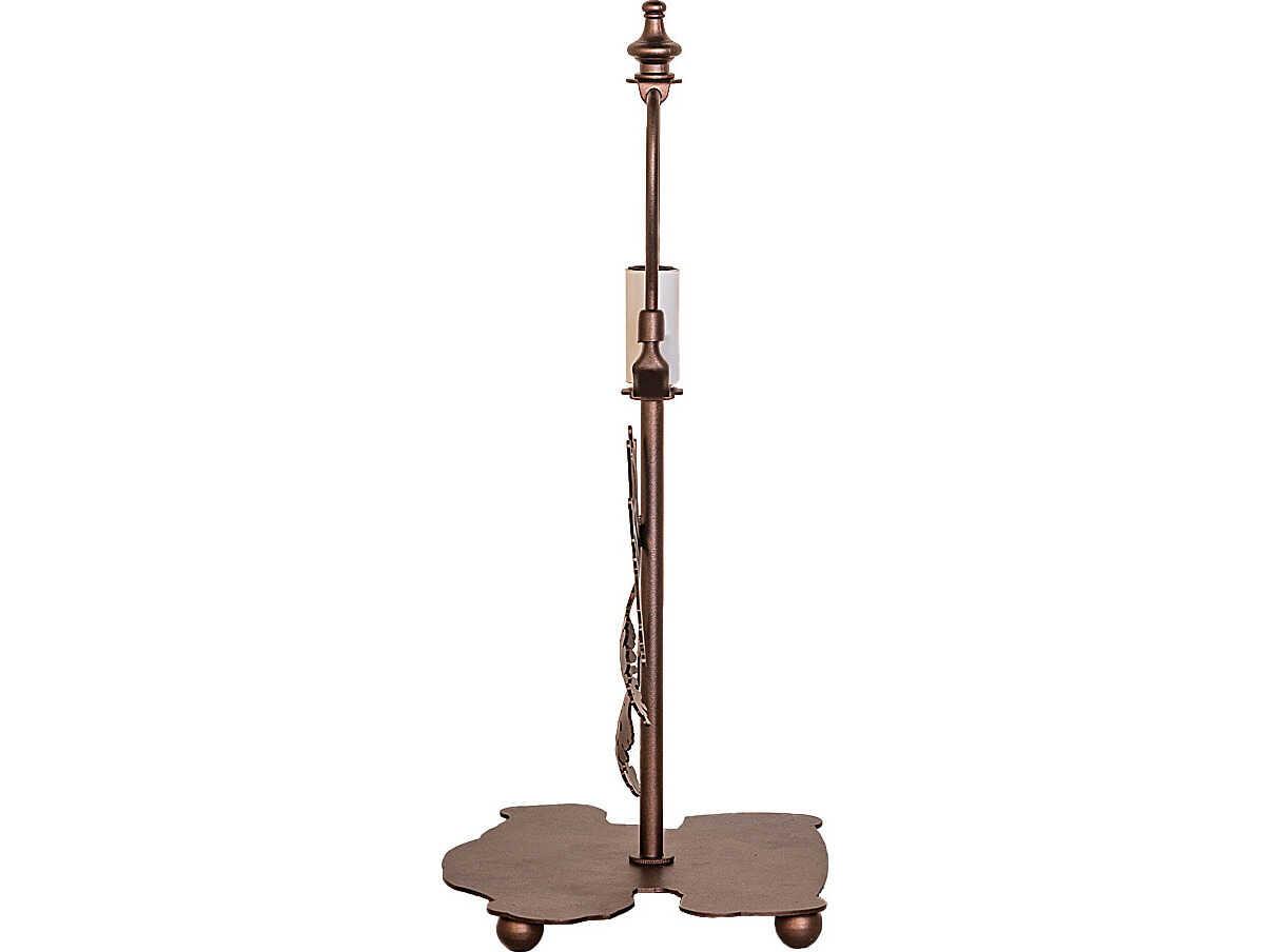 Meyda Whispering Pines Mahogany Bronze 1-Light Table Lamp