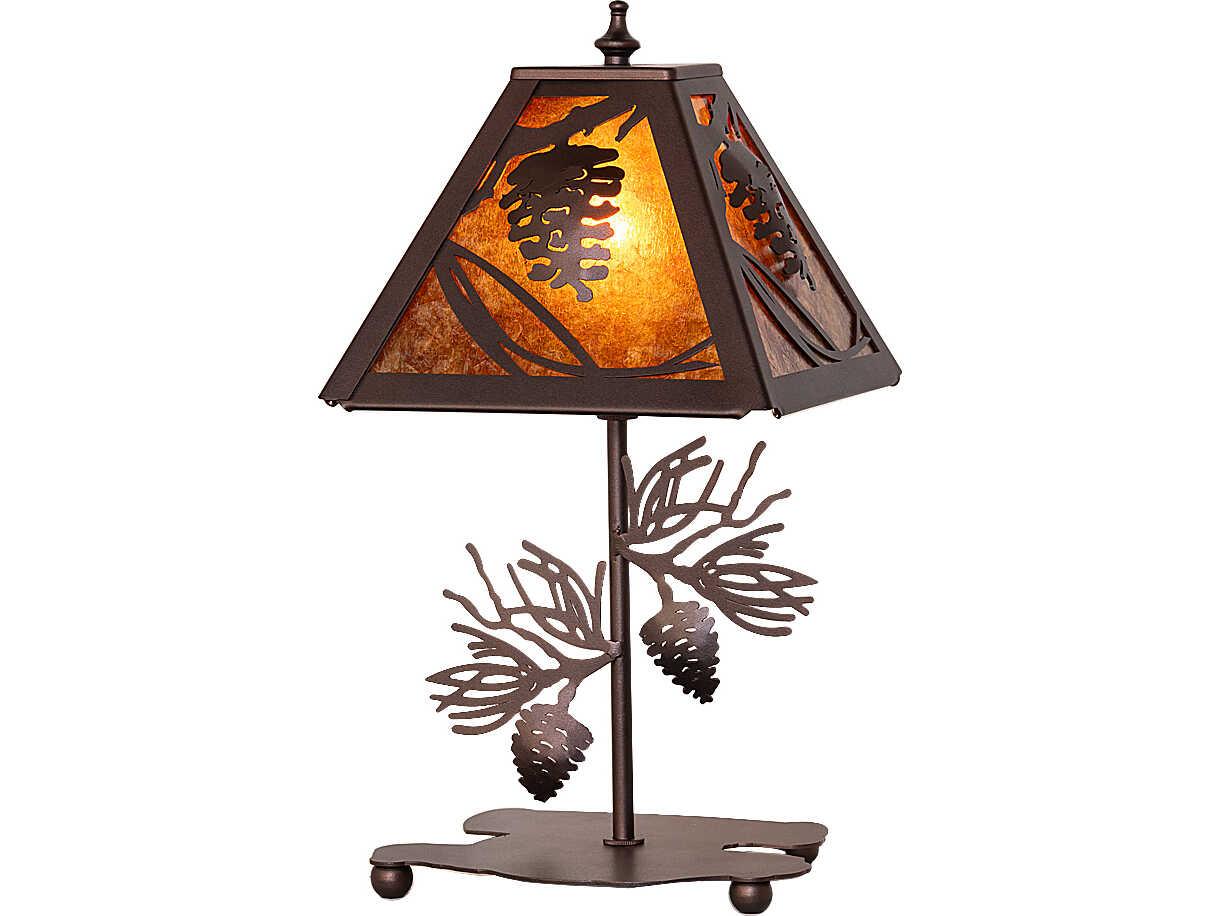 Meyda Whispering Pines Bronze Traditional Table Lamp